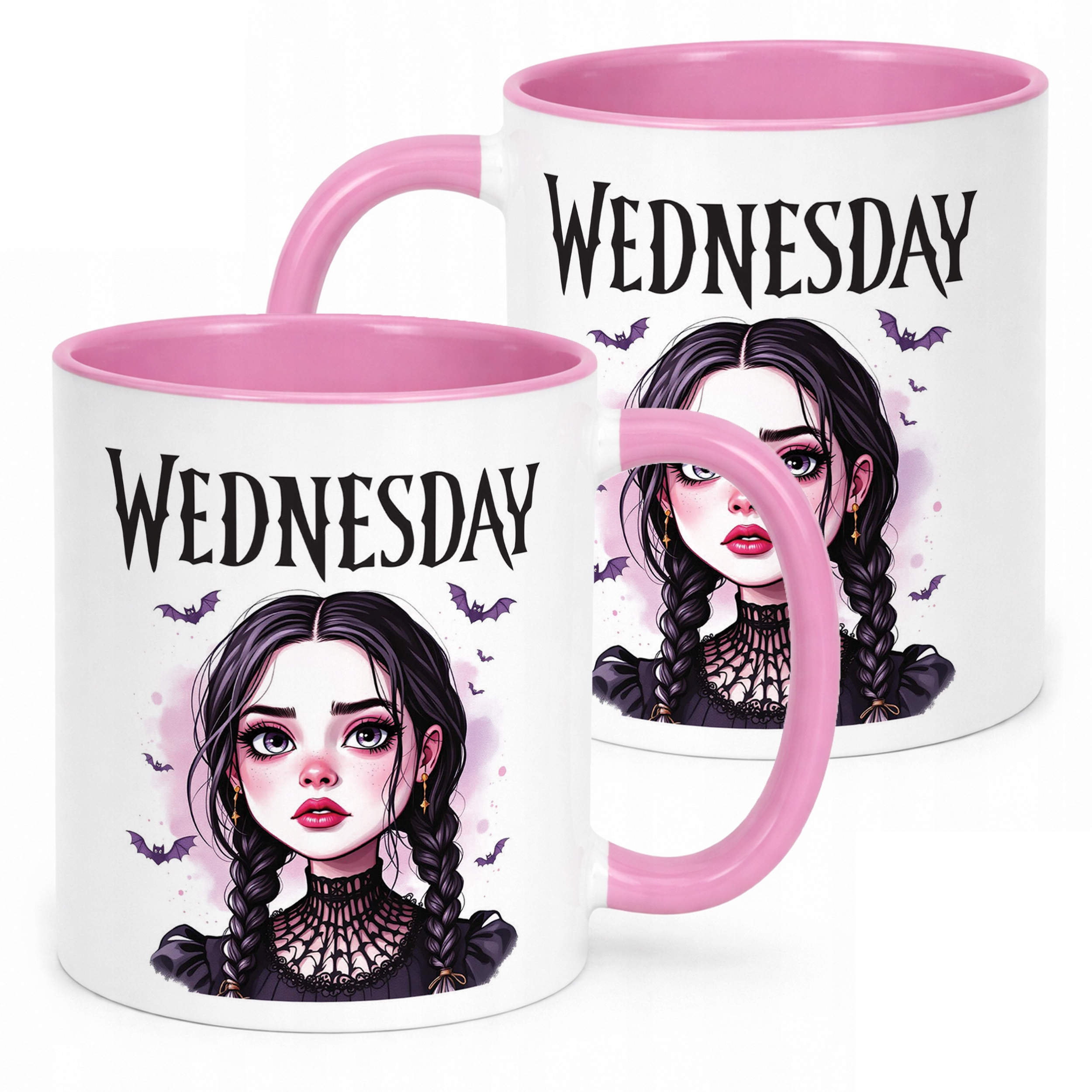 Kubek Różowy Nevermore Wednesday Addams Dla Fanów Prezent