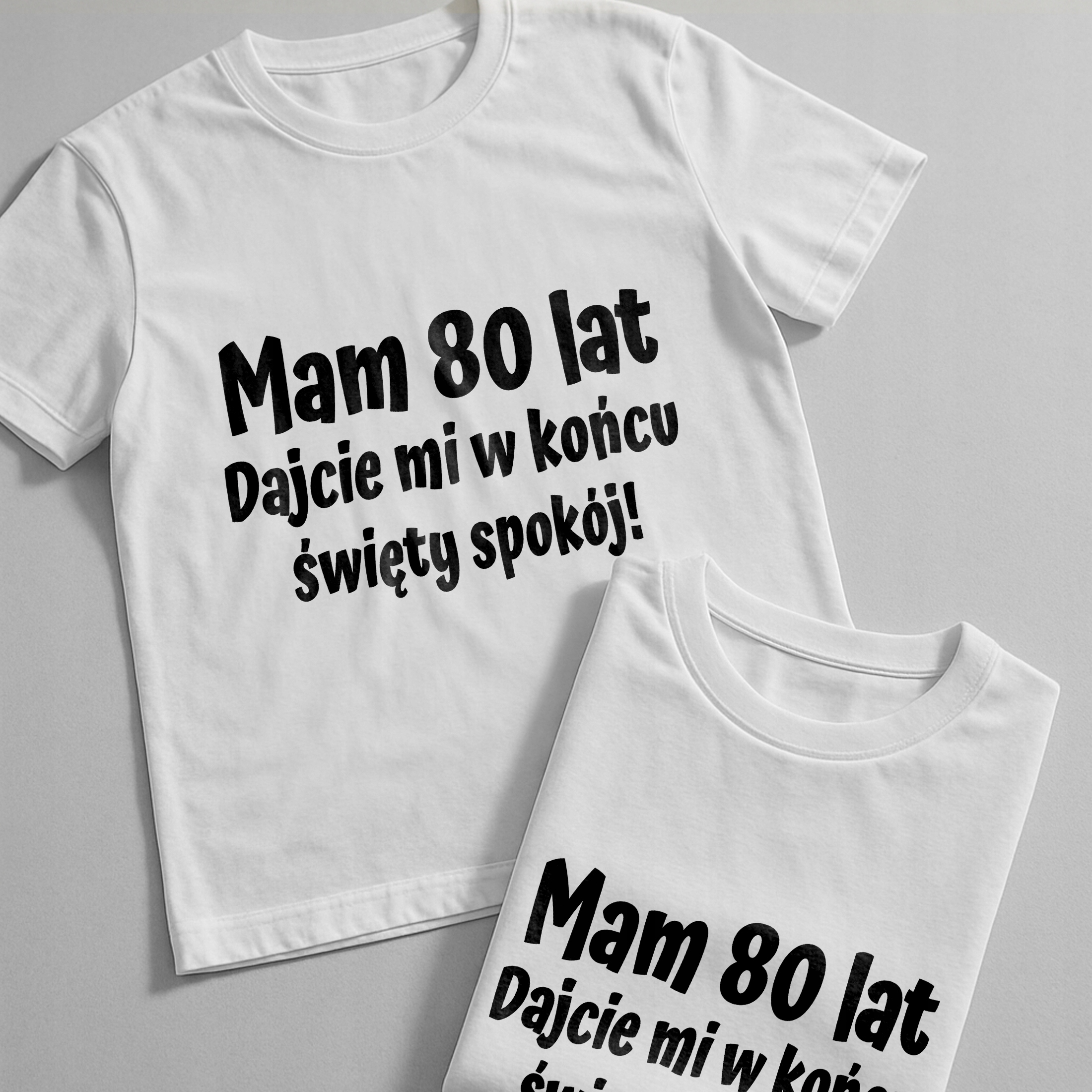 Koszulka biała męska Mam 80 Urodziny Prezent Upominek r. 3XL