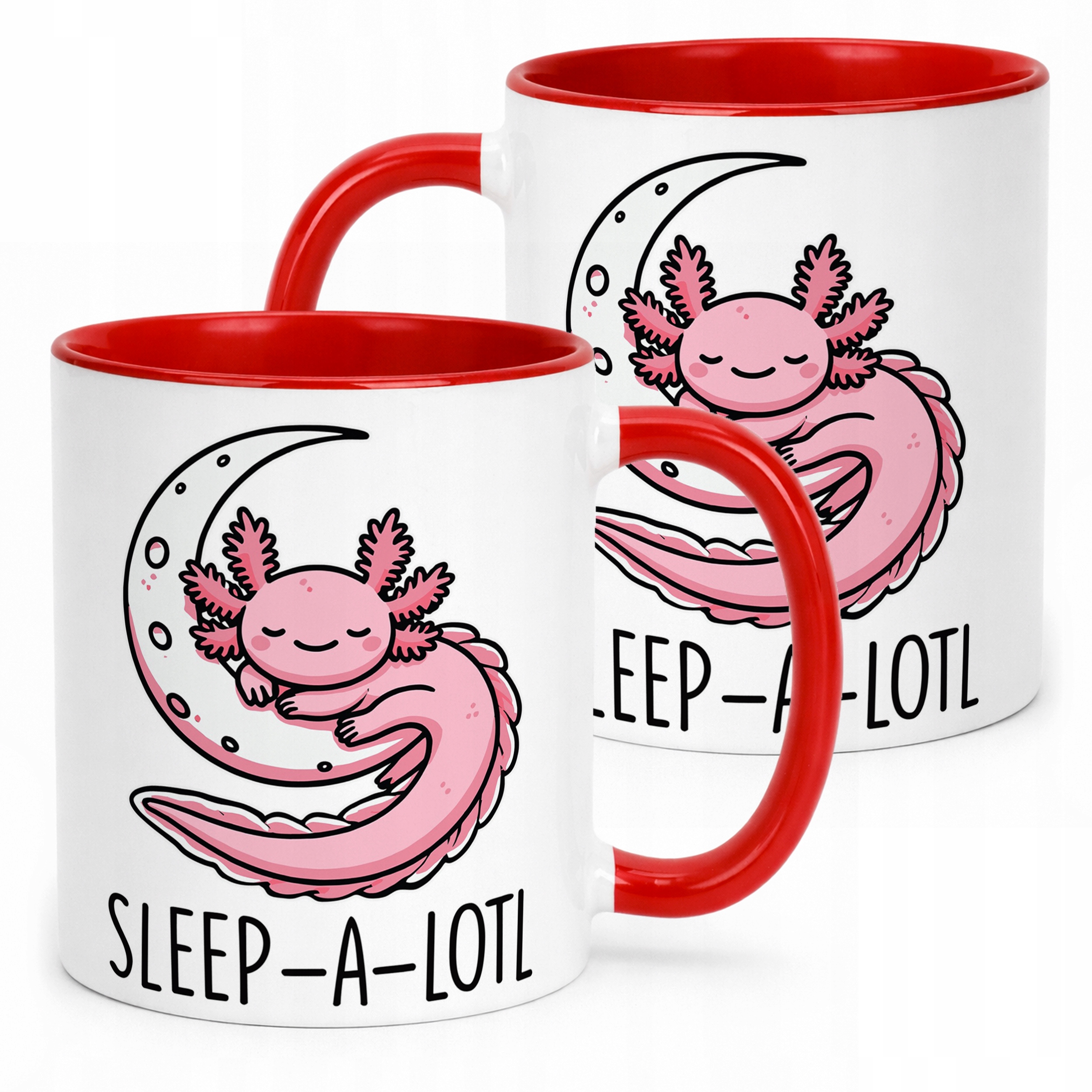 Czerwony kubek 330ml dla dziecka Aksolotl Axolotl Zwierzak Viral