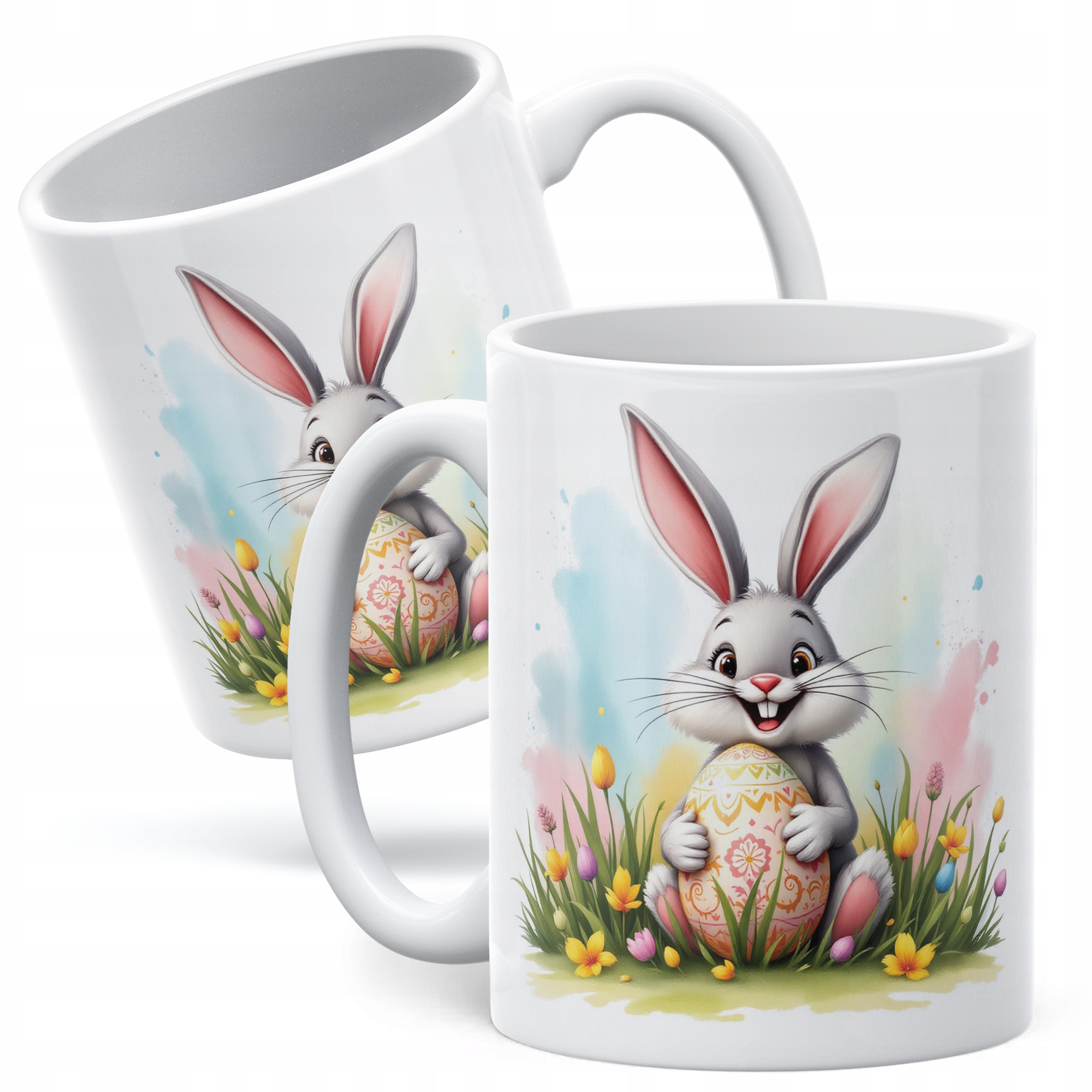 Kubek ceramiczny Wielkanocny Z okazji Świąt Wielkanocnych Zając Wiosna