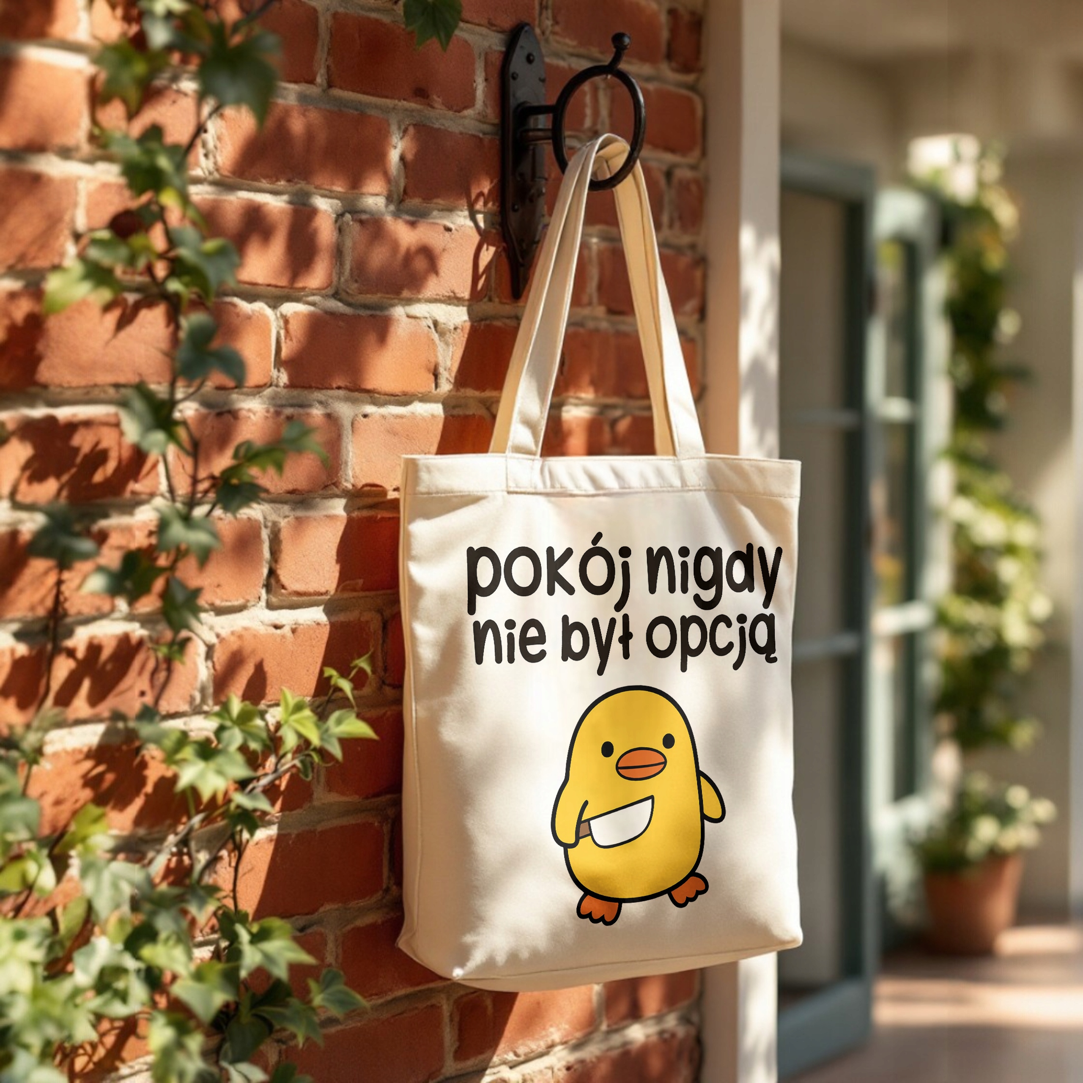 Torba bawełniana premium Pokój Nigdy Nie Był Opcją Zabawny Prezent