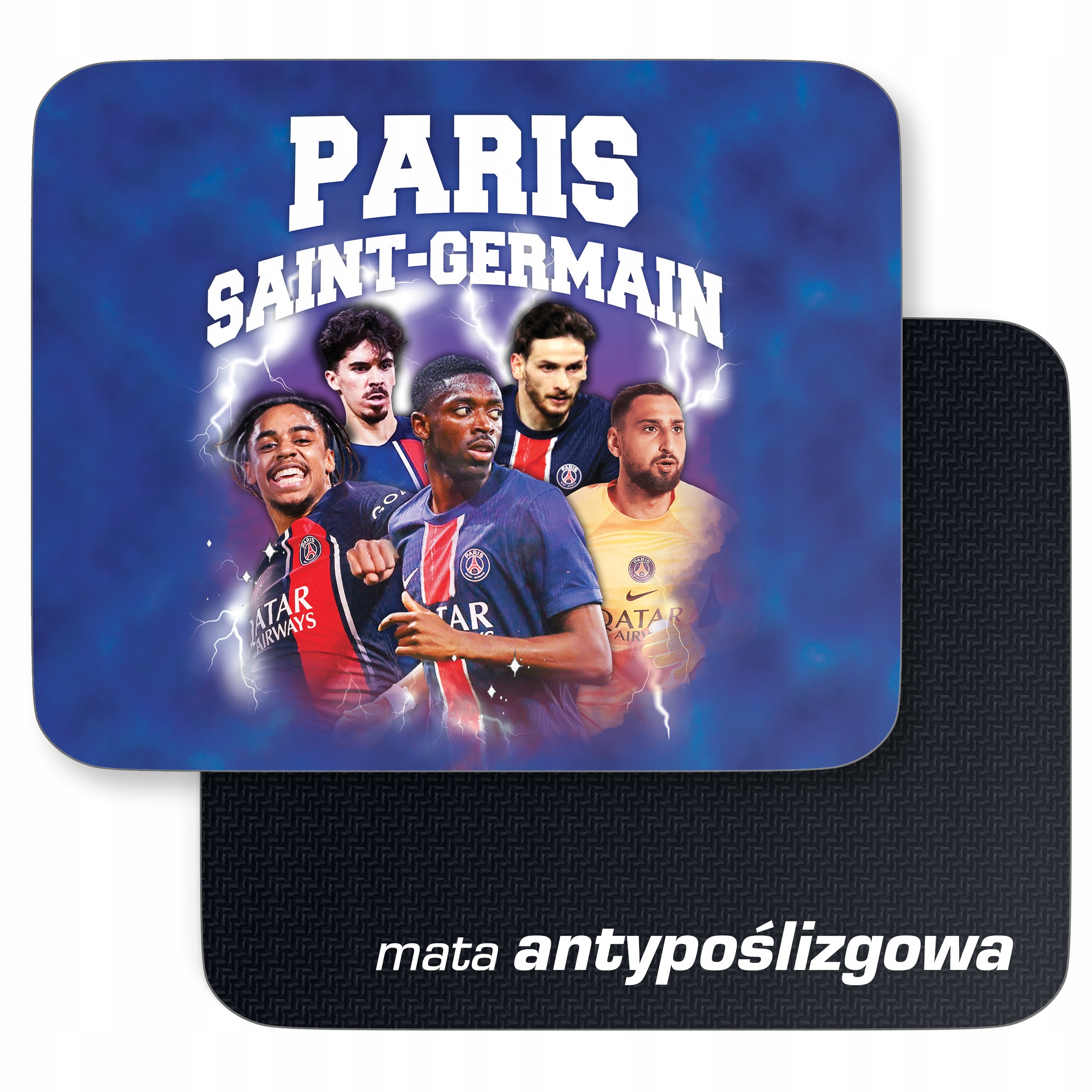 Podkładka pod mysz 22×18 cm Paris Saint-Germain Dembélé Barcola Vitinha