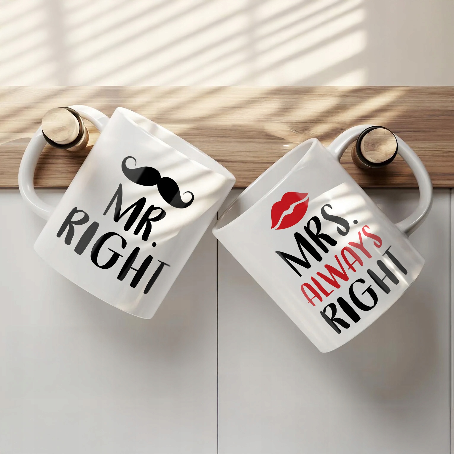 Zestaw kubków na Walentynki MR RIGHT & MRS ALWAYS RIGHT Dla Pary