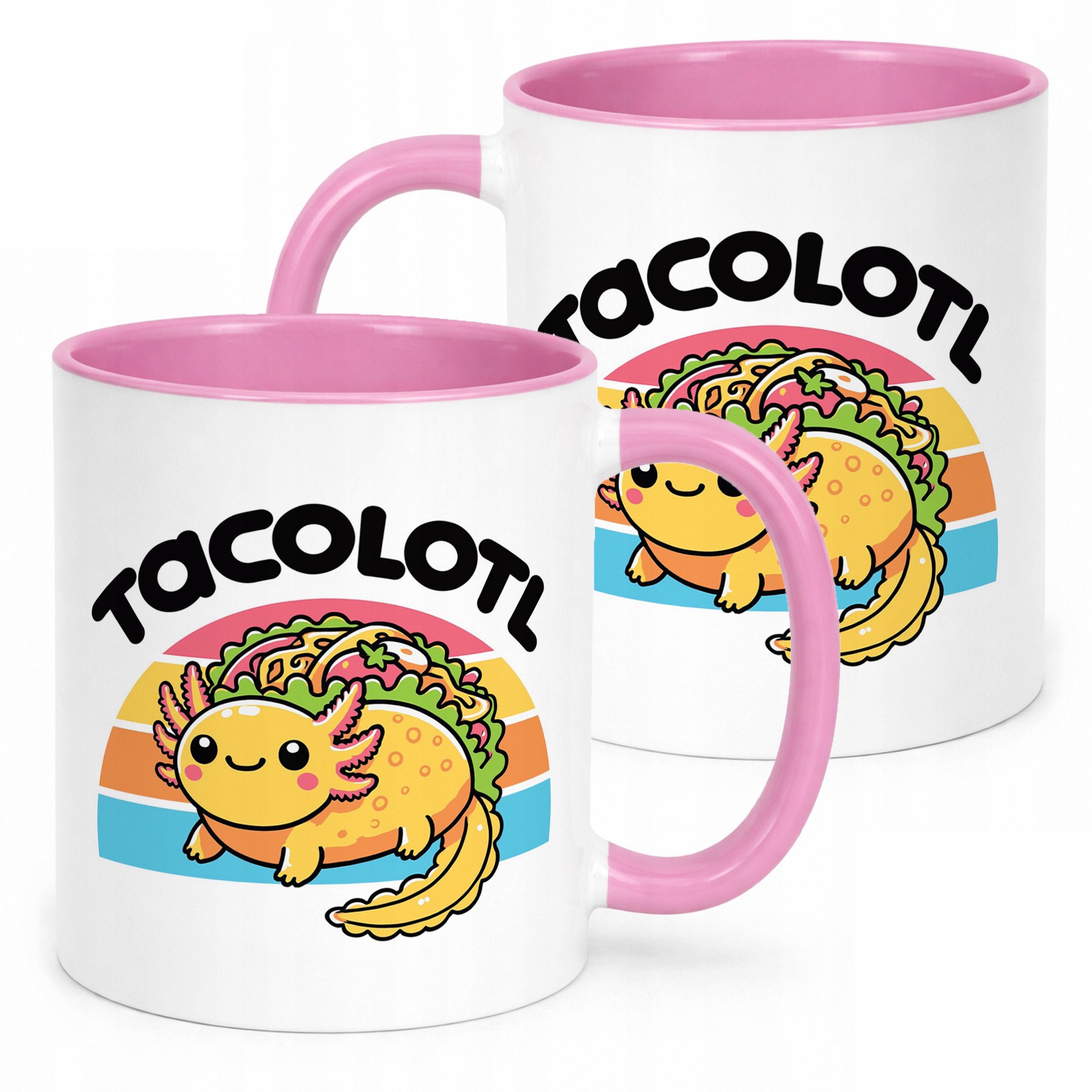 Różowy kubek 330ml dla fana gier Aksolotl Axolotl Mine craft Różowy Trend