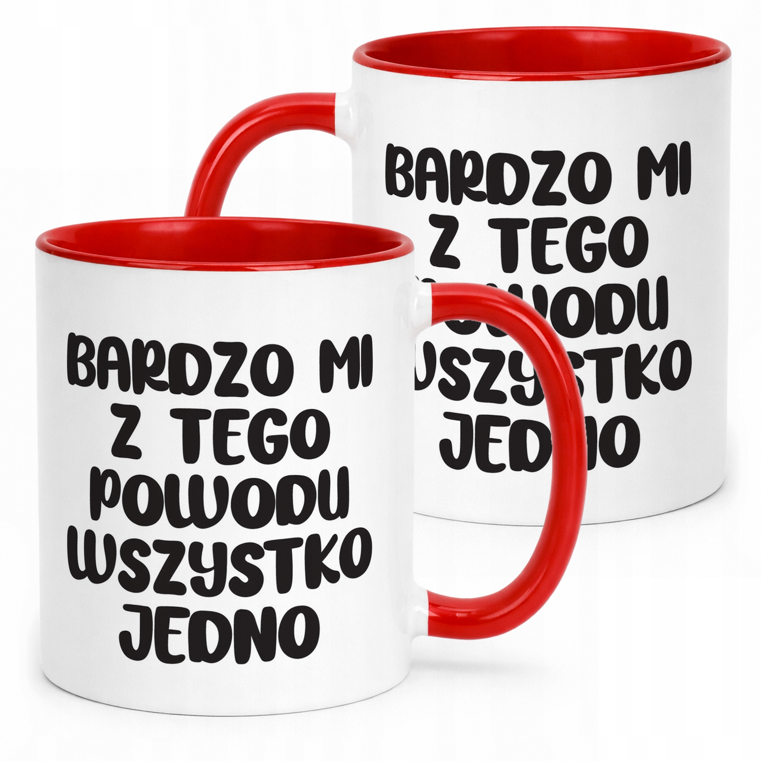 Kubek Czerwony Bardzo Mi Z Tego Powodu Śmieszny Zabawny Prezent