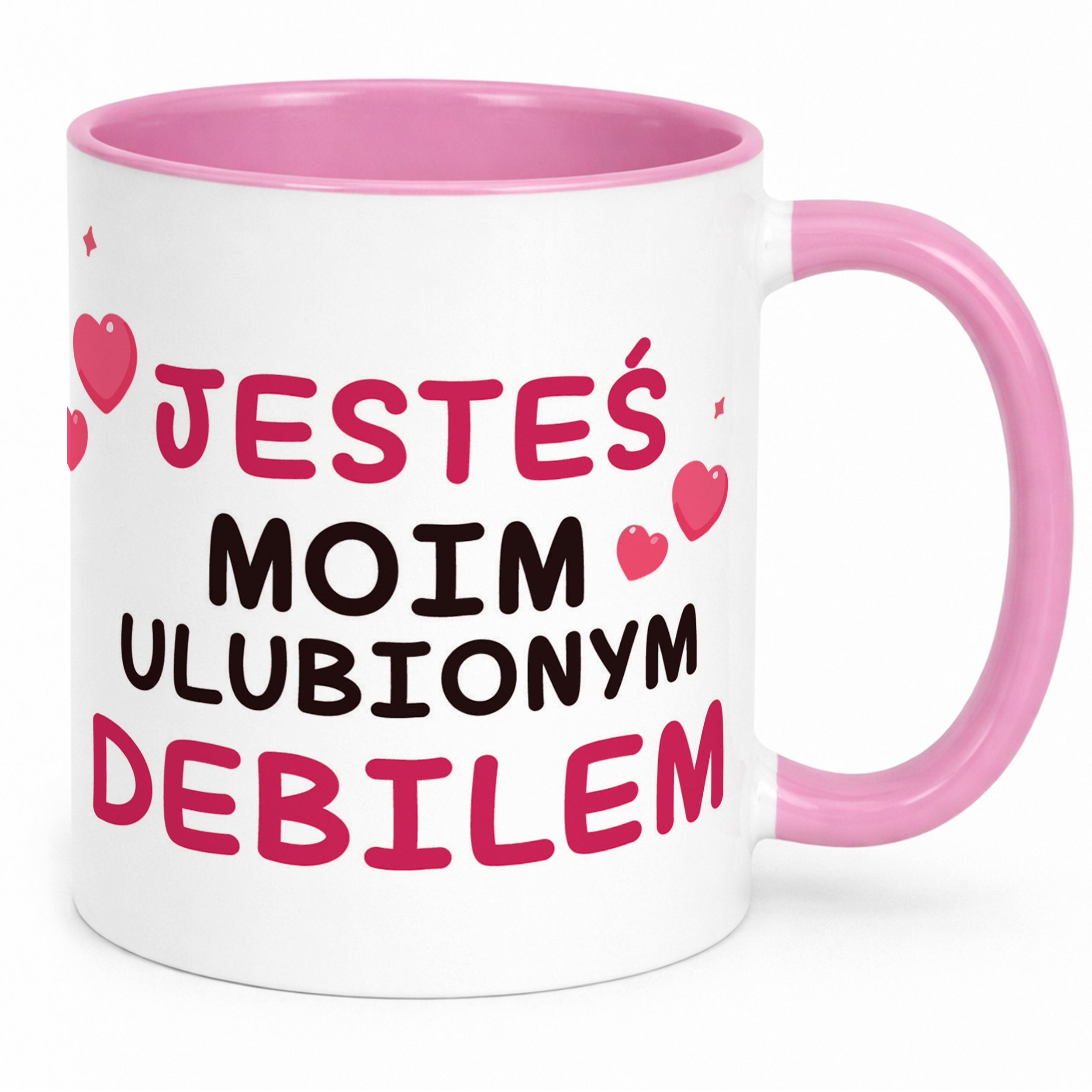 Kubek Różowy Walentynki Miłość Prezent Upominek Dla Drugiej Połowy