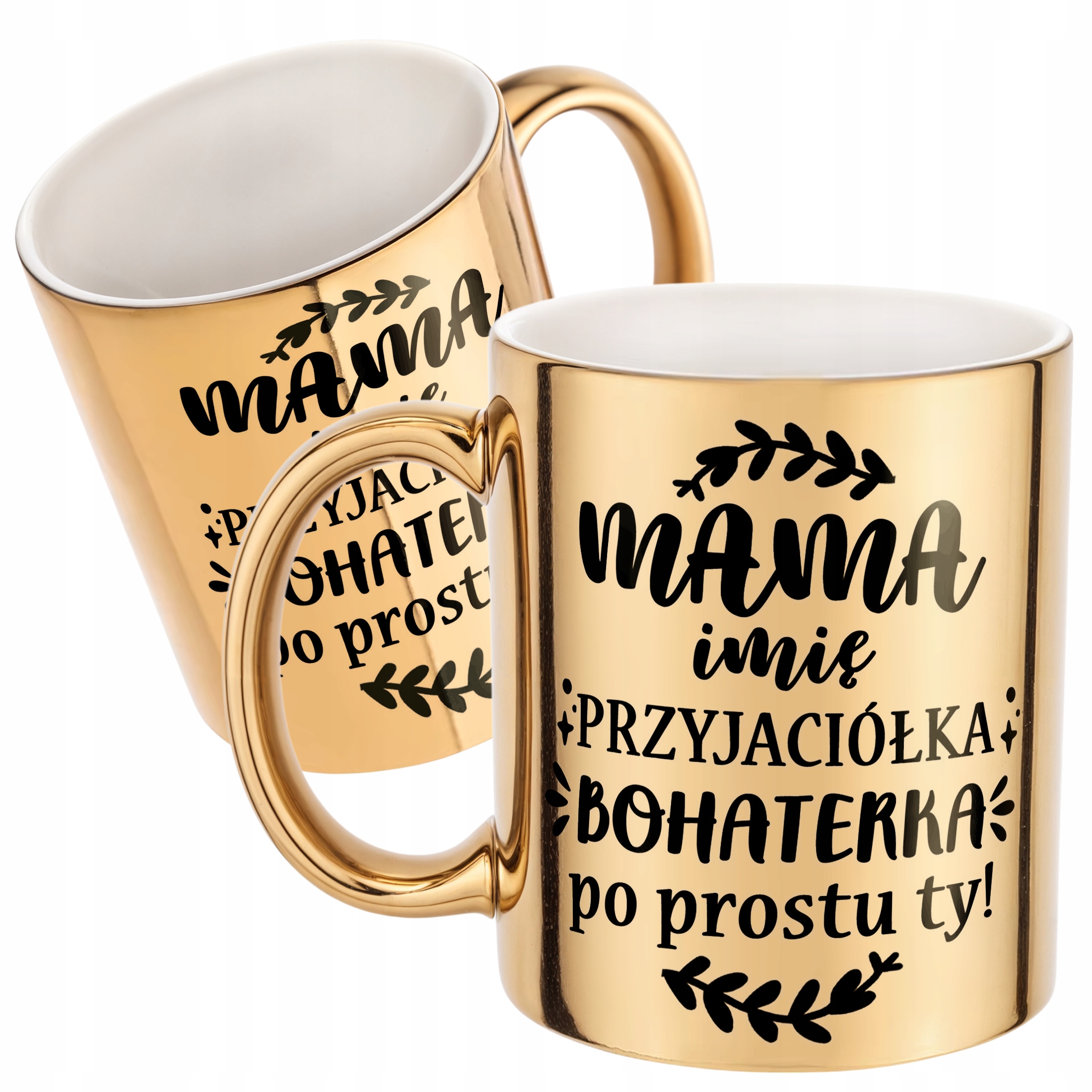 Złoty Kubek ceramiczny Personalizowany Dzień Matki Dla Mamy Prezent
