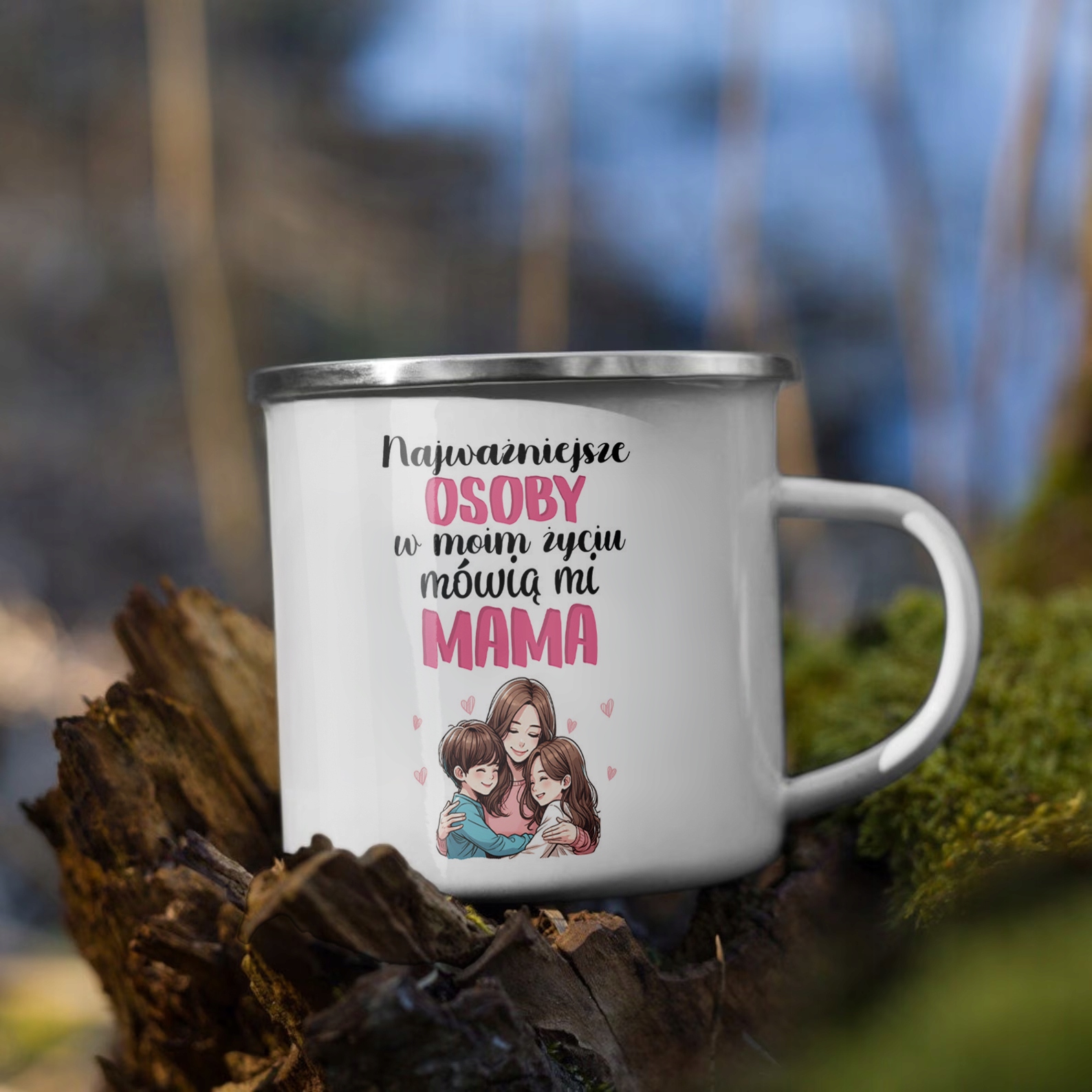 Emaliowany Kubek Garnuszek Dzień Matki Dla Mamy Prezent Upominek