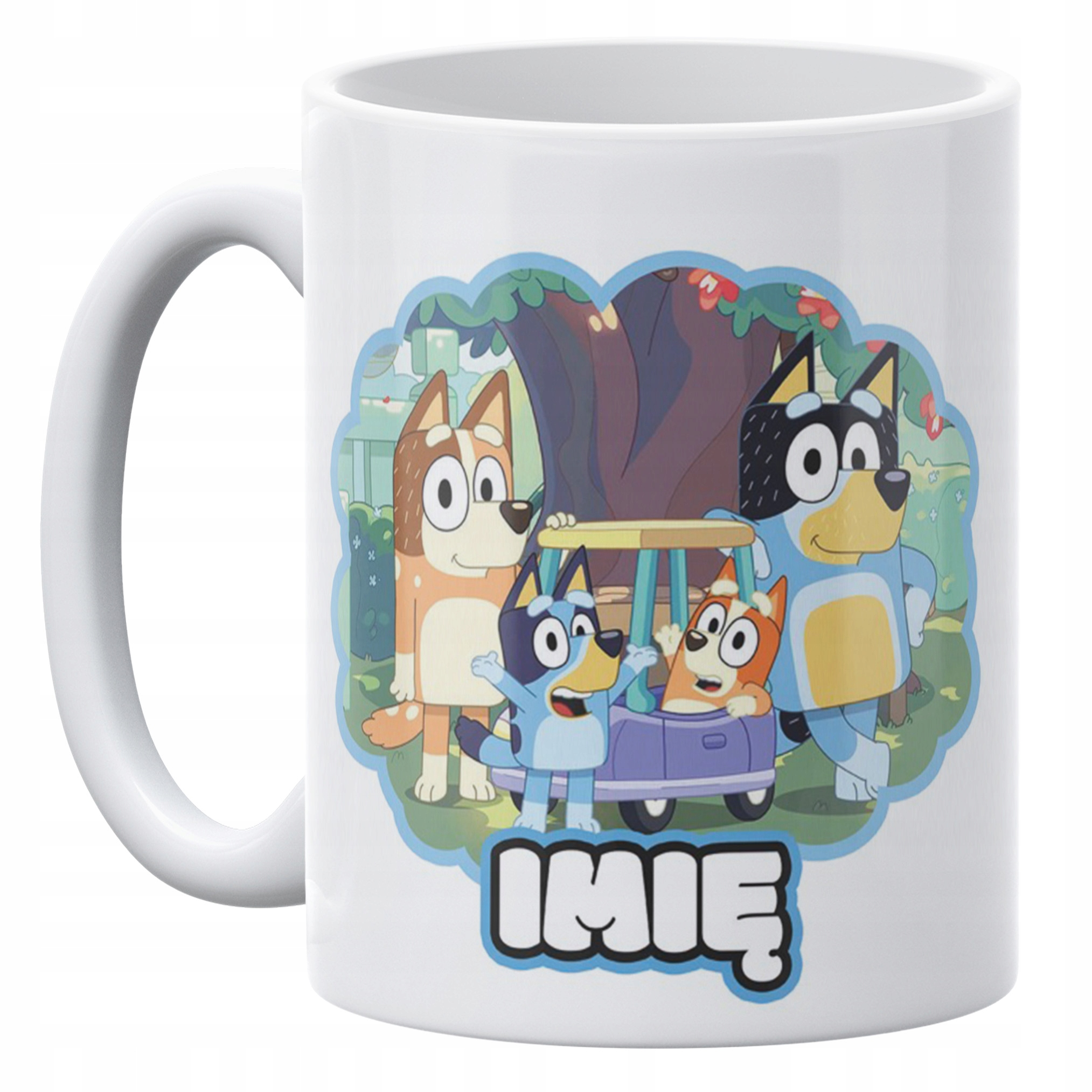 Zestaw personalizowany plecak bawełniany + kubek Bluey Bajka Dla Dzieci