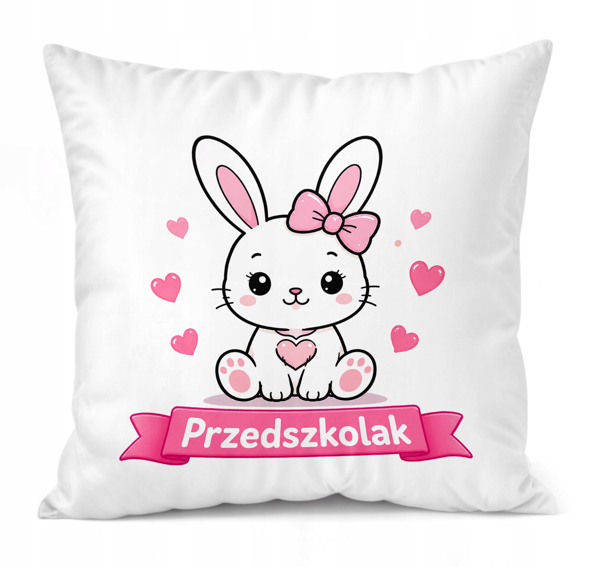 Zestaw Kubek Różowy Poduszka Z Nadrukiem Przedszkolak Szkoła Prezent
