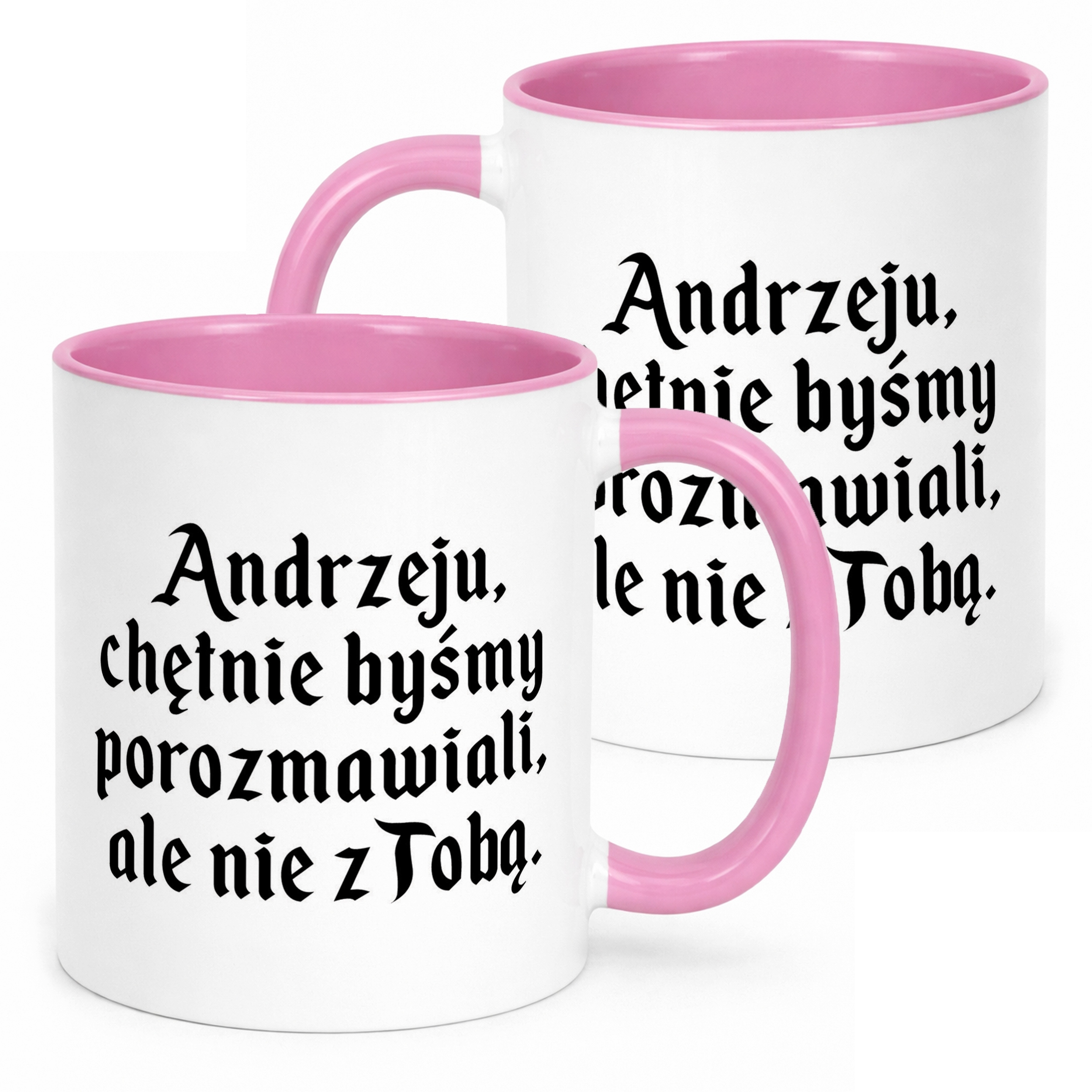 Kubek Różowy 1670 Andrzeju Chętnie Byśmy Porozmawiali Jan Paweł