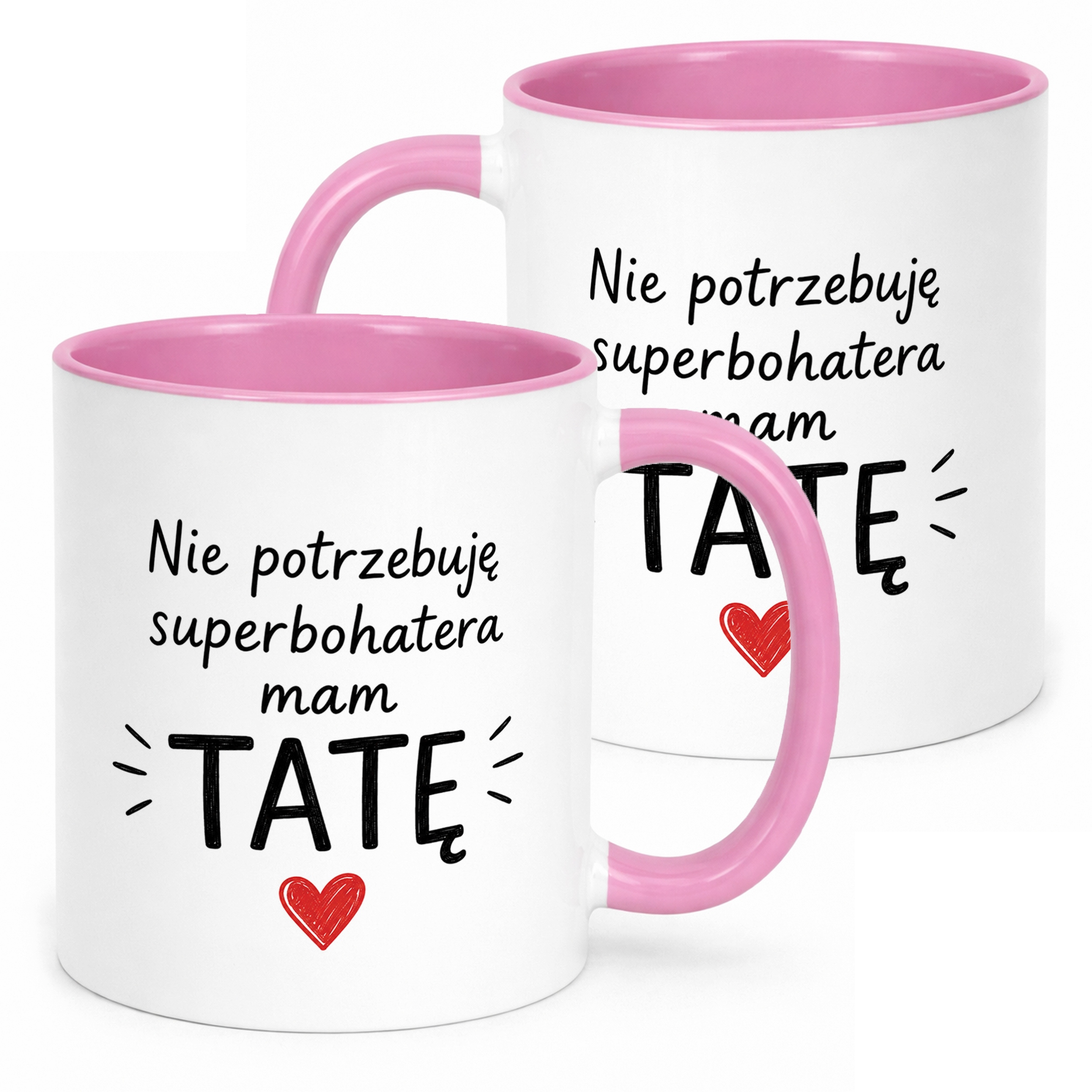 Kubek Różowy upominek na Dzień Ojca prezent dla taty