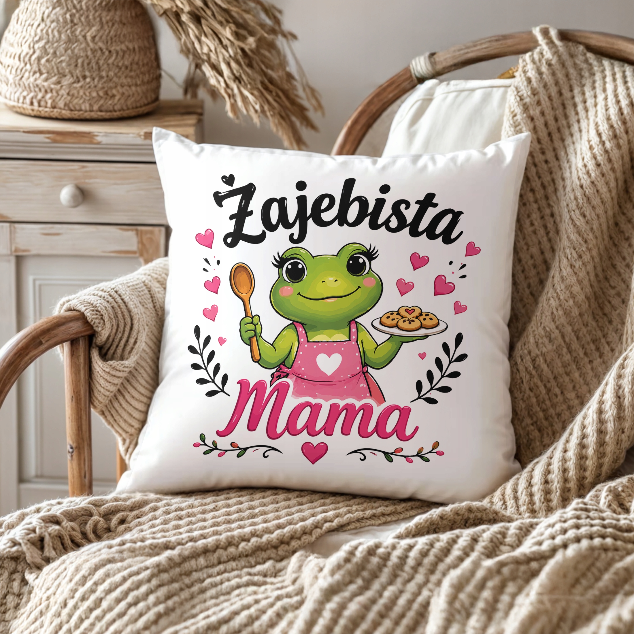 Poduszka dla mamy 38x38cm prezent na Dzień Matki miły upominek dla mamy