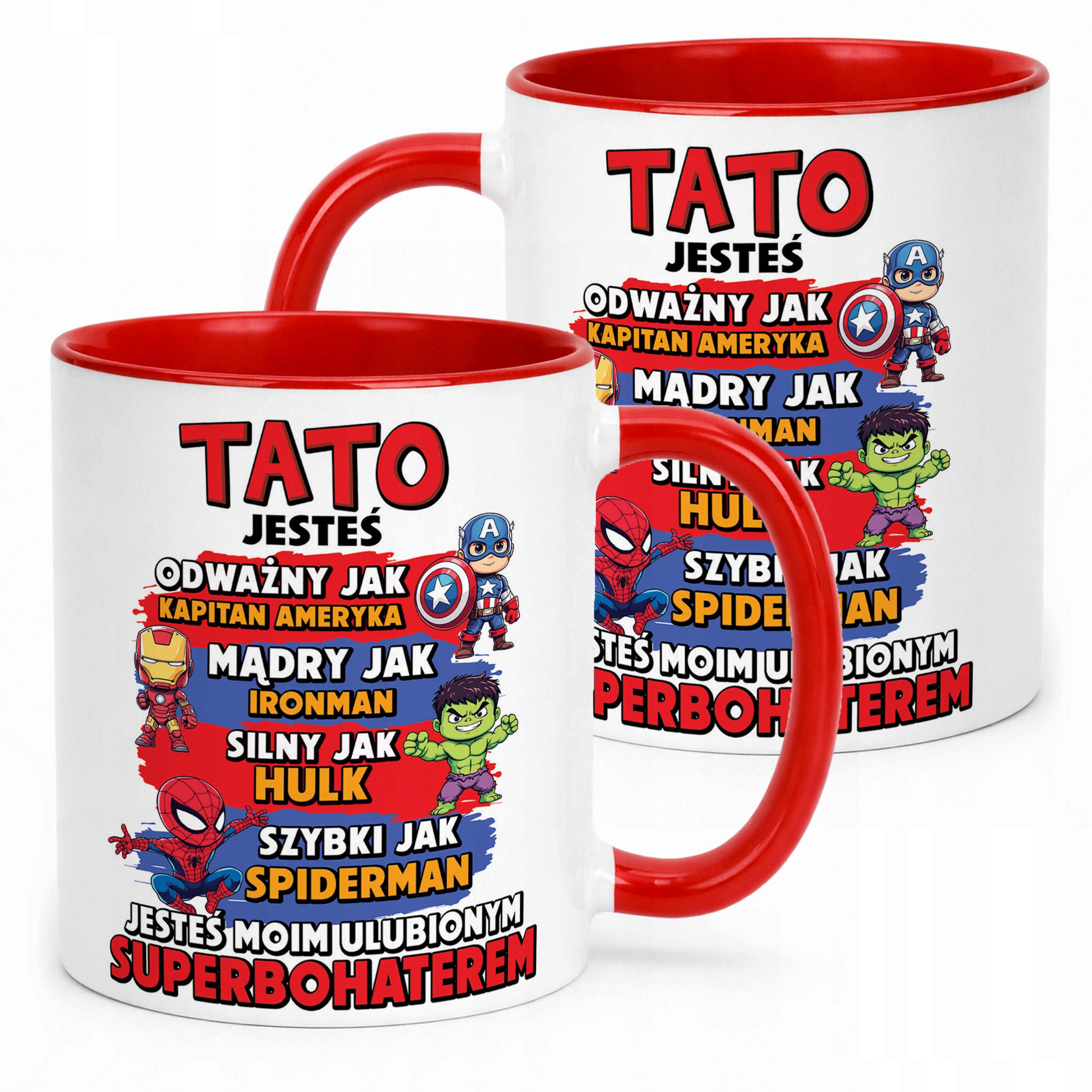 Kubek ceramiczny Dzień Ojca Dla Taty Tata Superbohater Prezent
