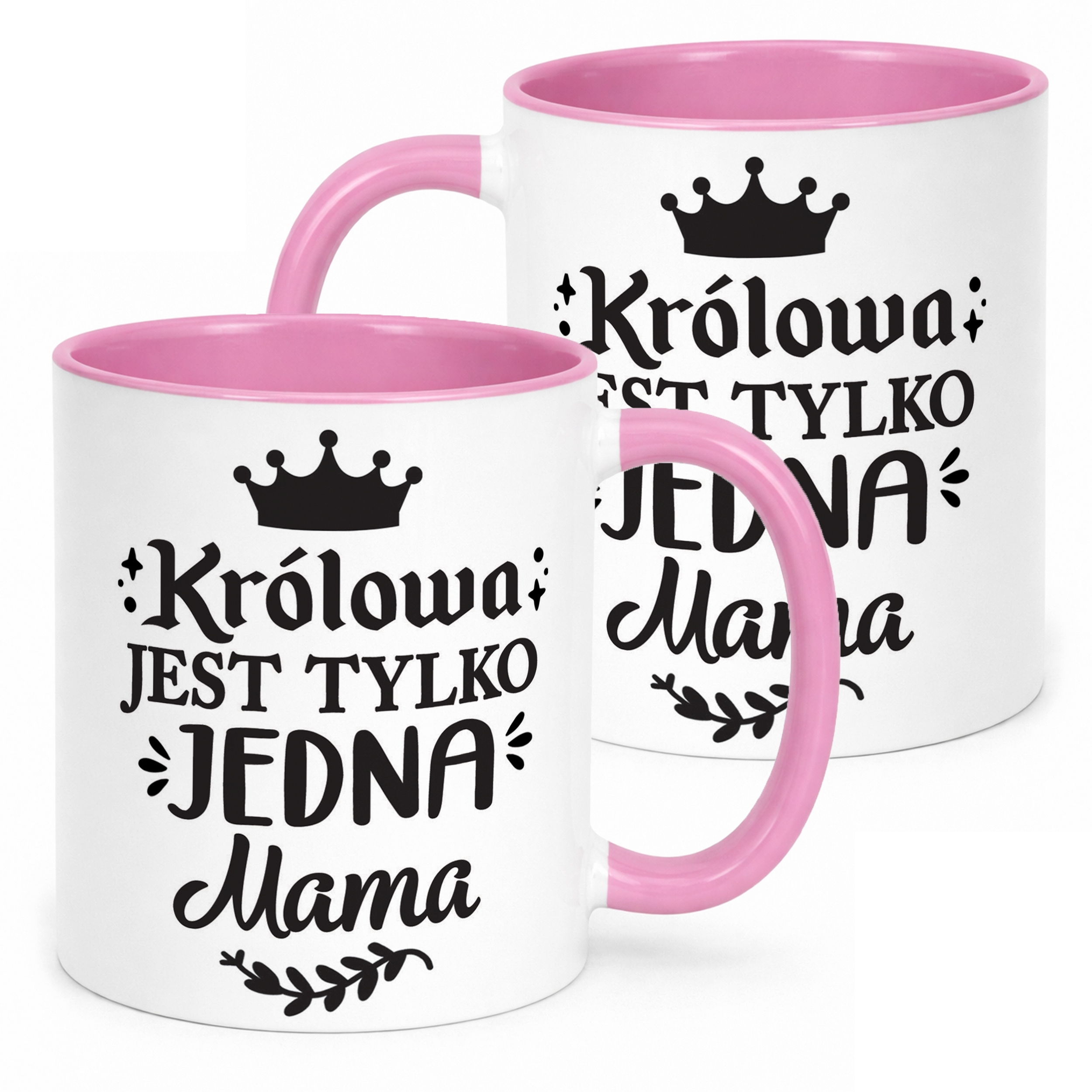 Kubek Różowy Dzień Matki Dla Mamy Prezent Królowa Jest Tylko Jedna