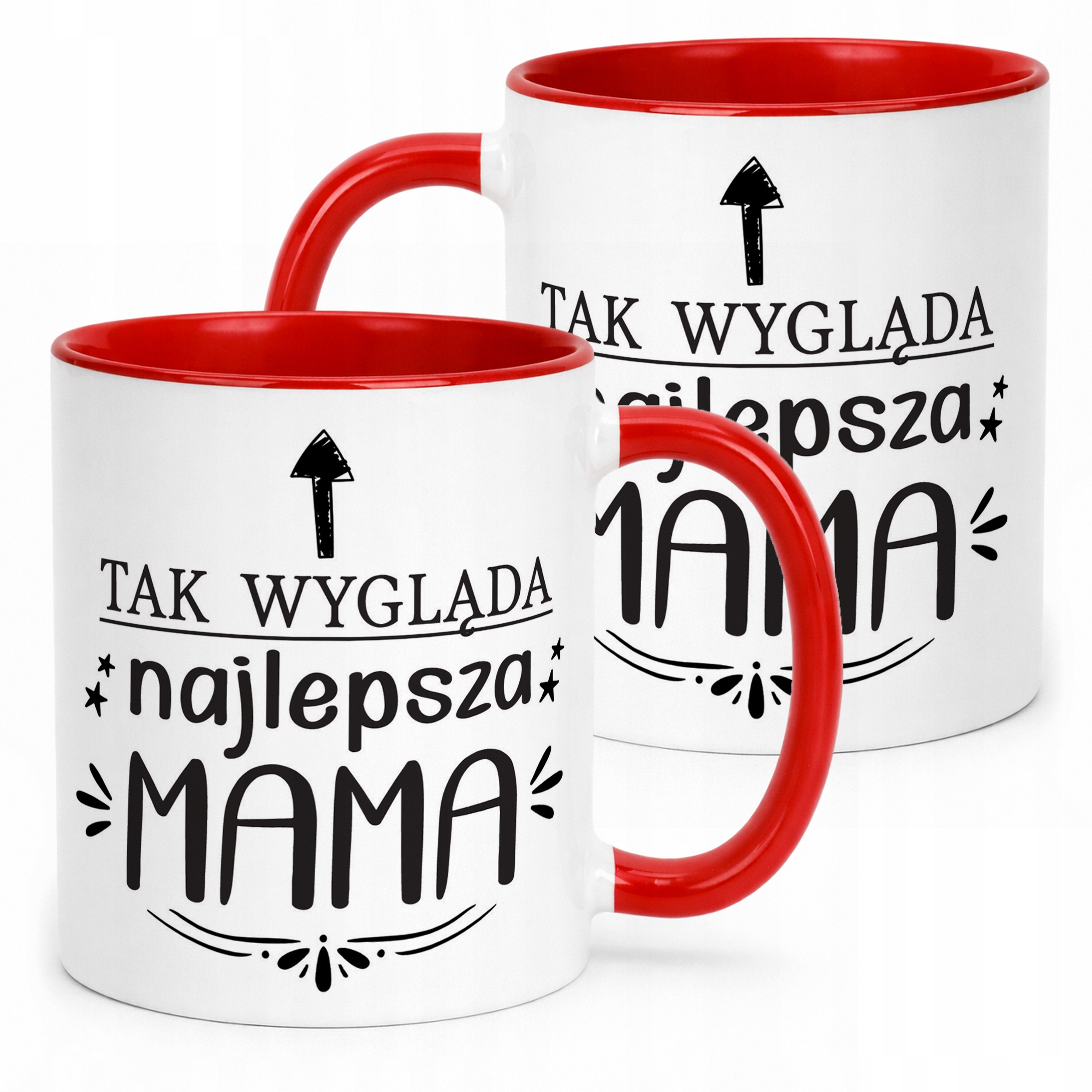 Kubek Czerwony Dzień Matki Dla Mamy Prezent Tak Wygląda Najlepsza Mama