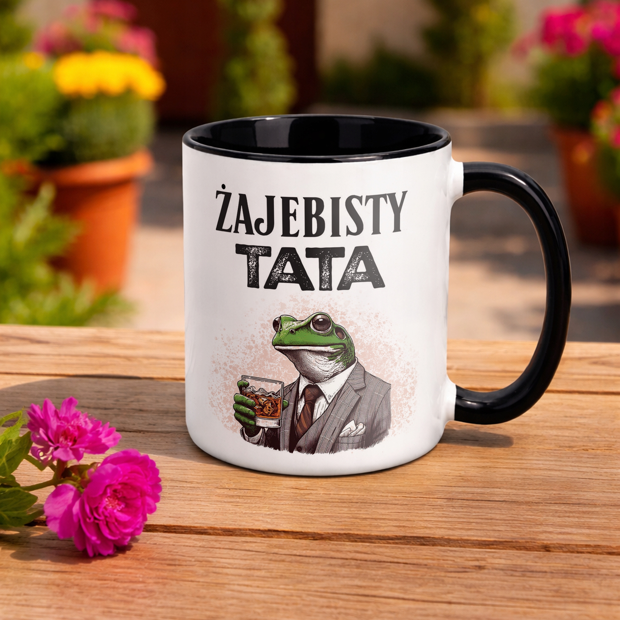 Kubek Czarny Dzień Ojca Dla Taty Żajebisty Tata Prezent