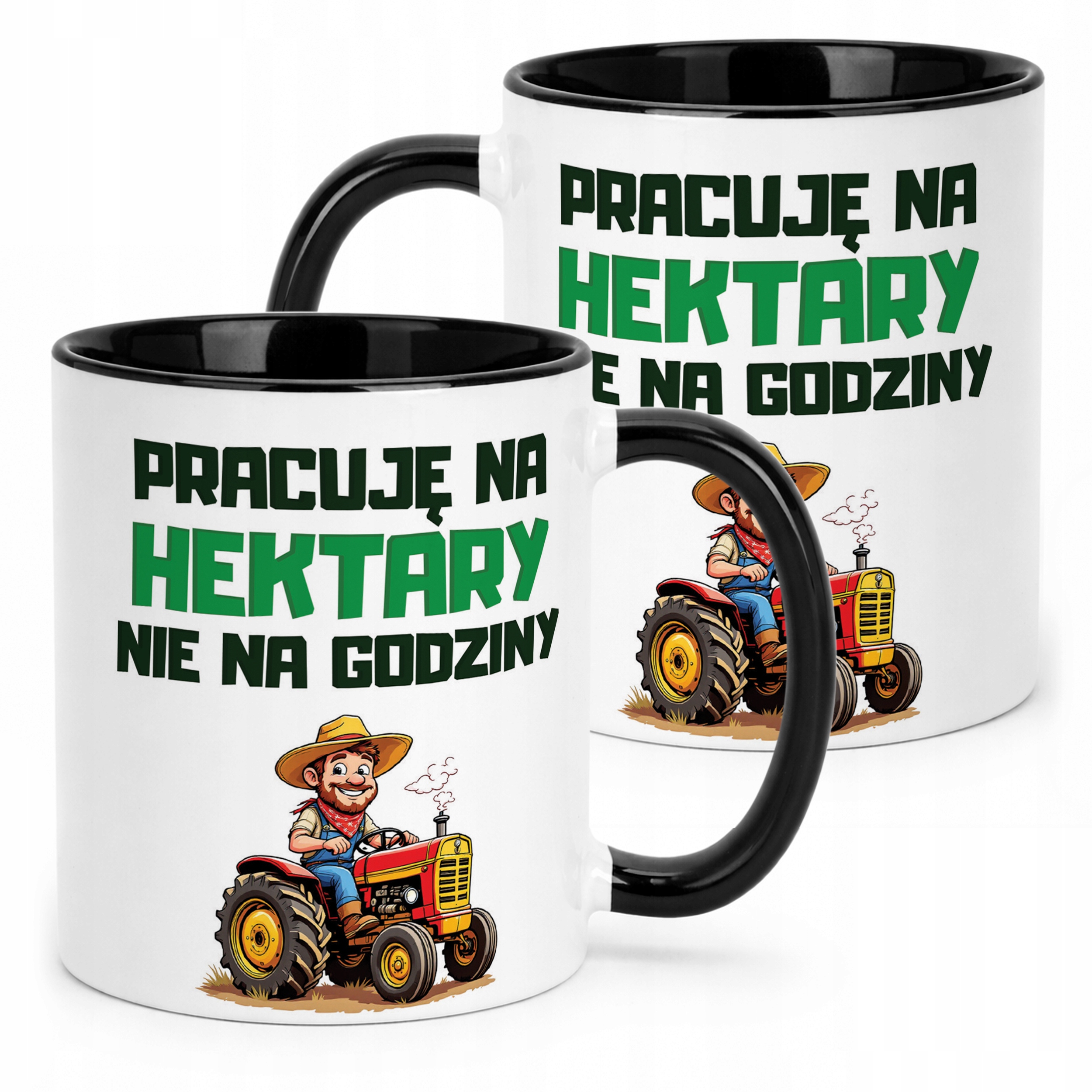 Kubek Czarny Rolnik Dla Rolnika Traktor Zabawny Prezent Upominek