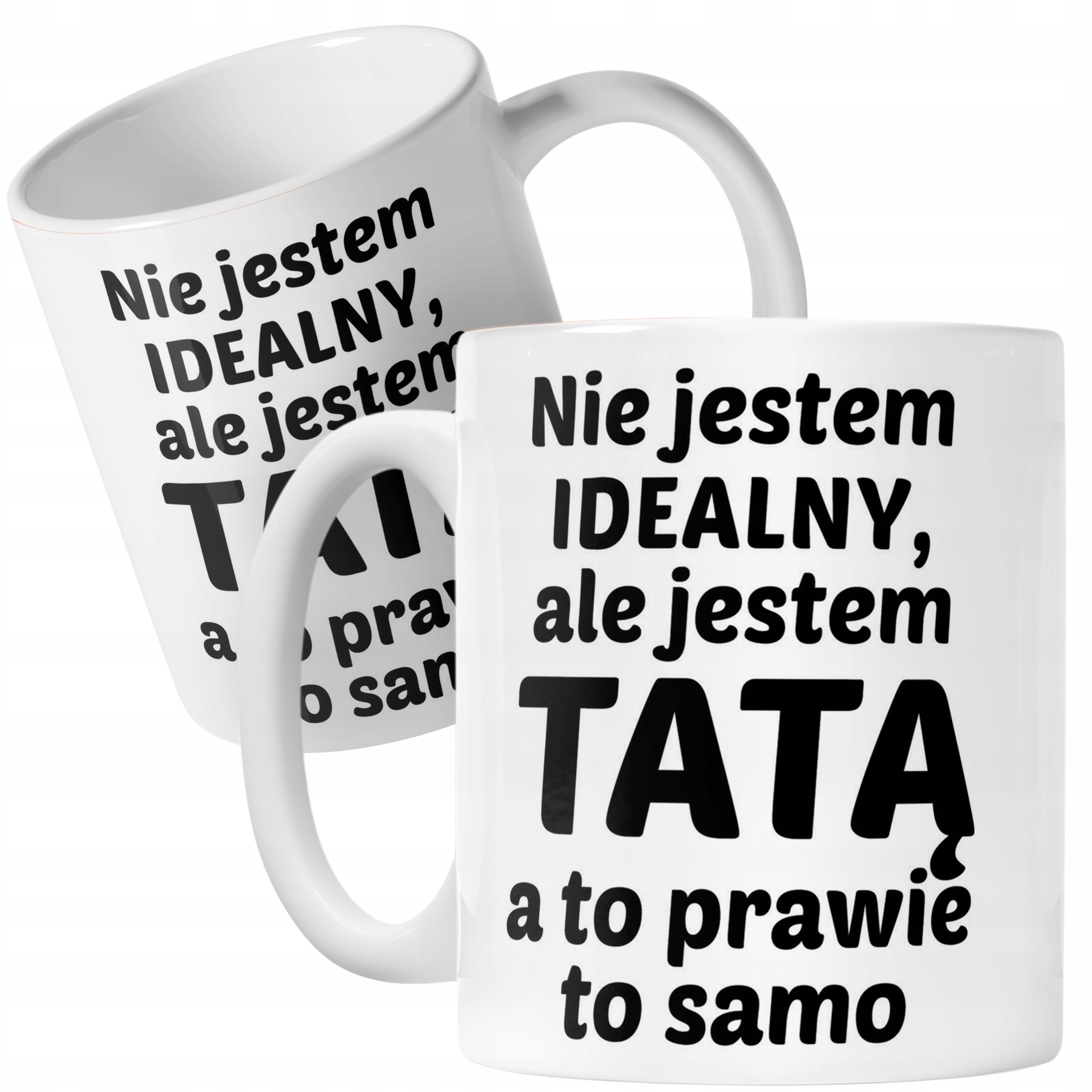 Kubek ceramiczny Dzień Ojca Dla Taty Nie Jestem Idealny Prezent