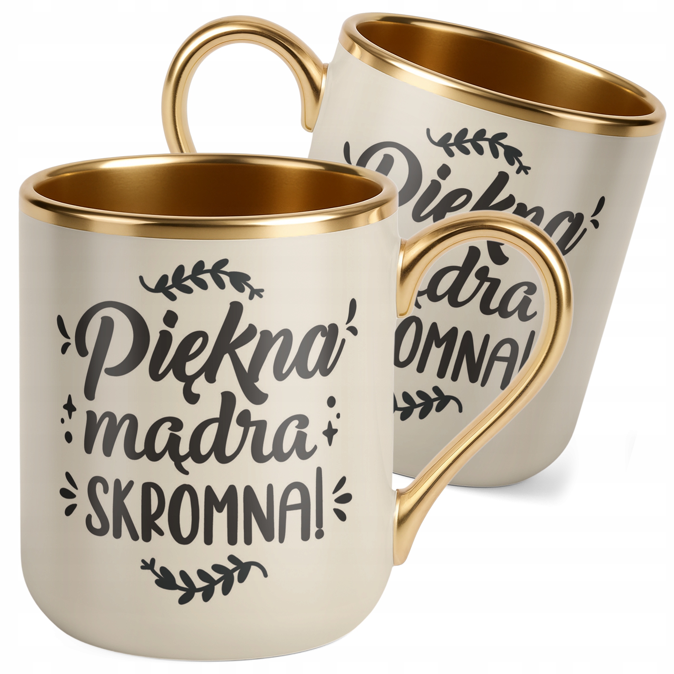 Kubek Premium Złoty Ecru Dzień Kobiet Zabawny Prezent Upominek Dla Kobiety
