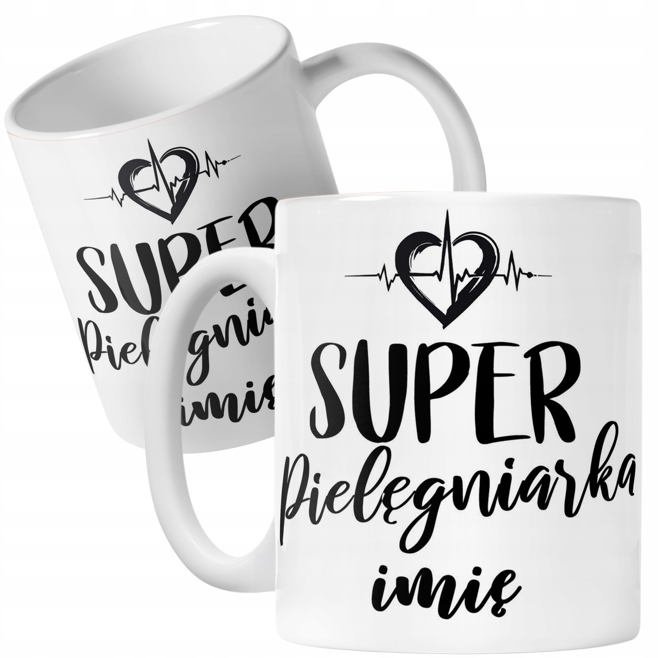 Kubek Ceramiczny Personalizowany Super Pielęgniarka Prezent Upominek