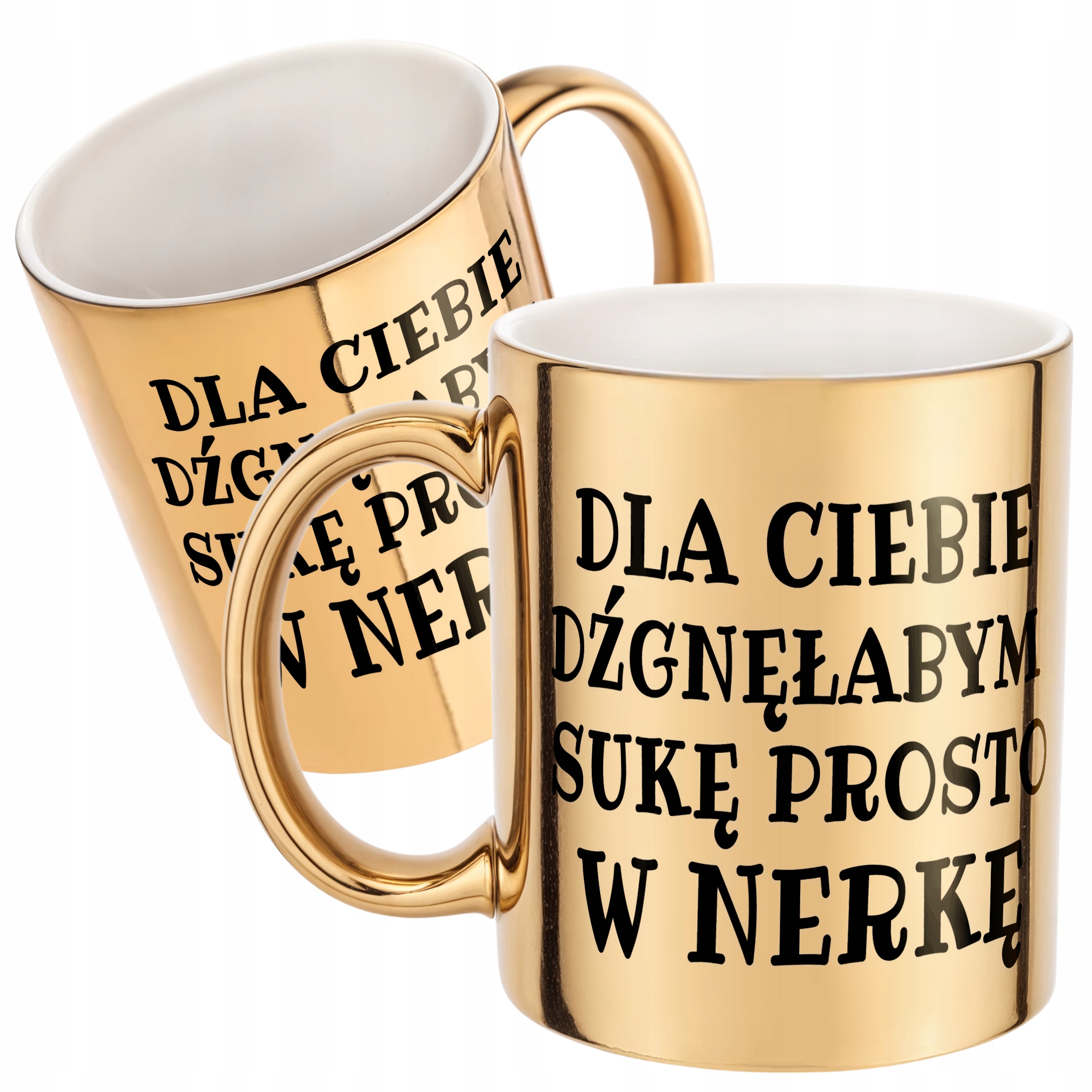Złoty kubek Dla Ciebie Dźgnęłabym Sarkastyczny Zabawny Prezent