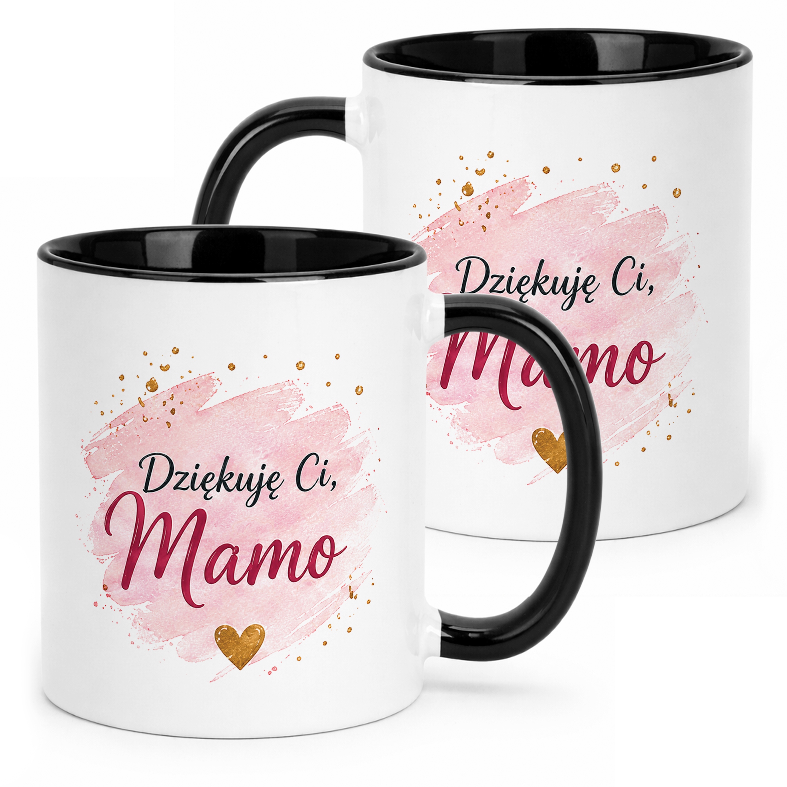 Prezent na Dzień Matki kubek czarny dla mamy uroczy upominek dla mamy