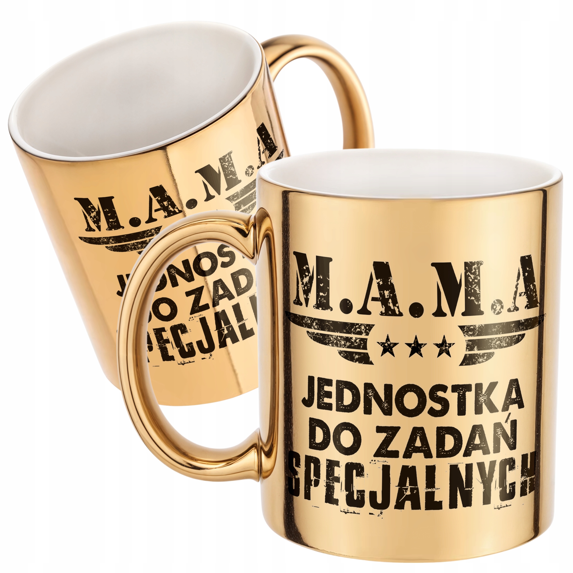 Złoty Kubek ceramiczny Dzień Matki Dla Mamy Mama Jednostka Do Zadań
