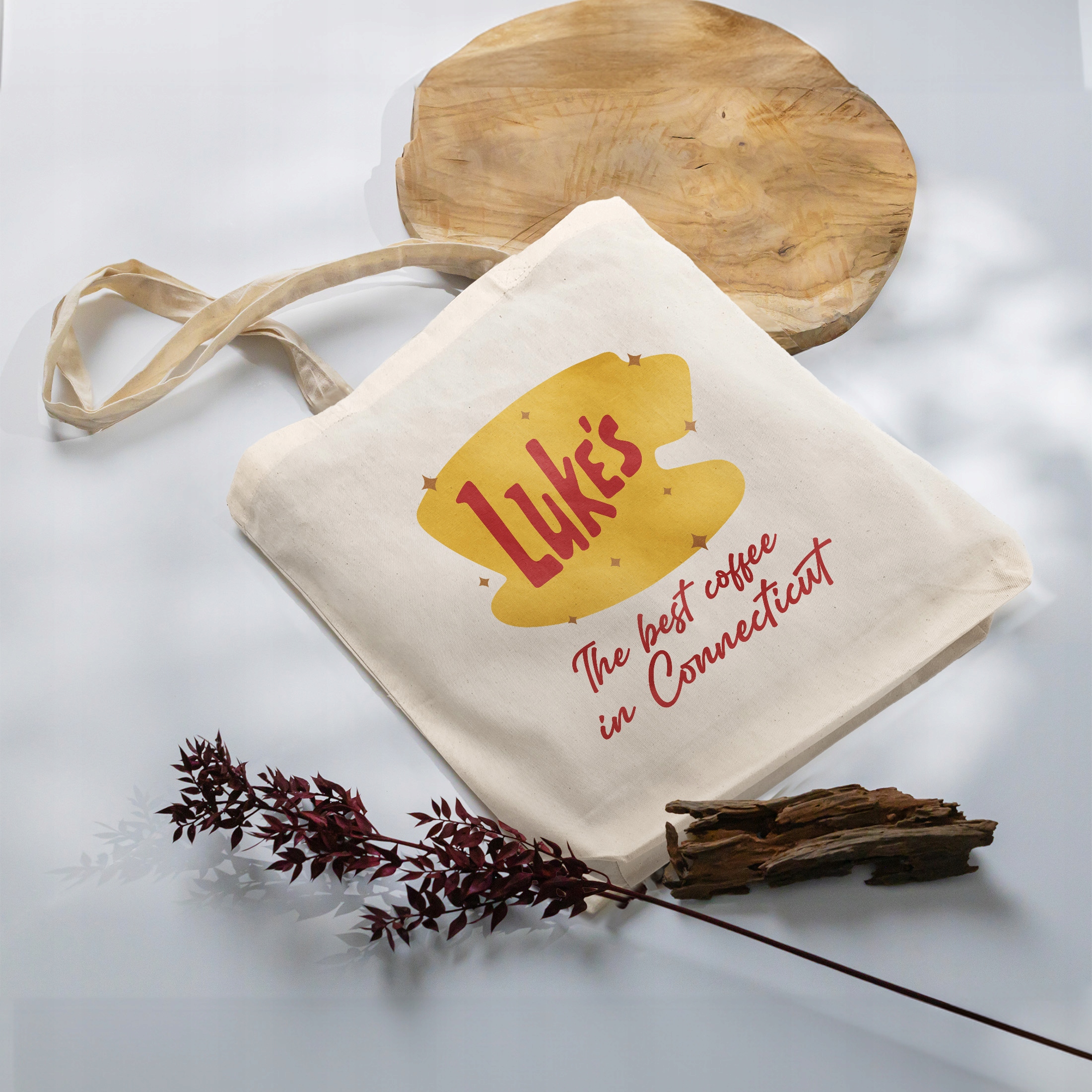 Torba bawełniana z dnem Gilmore Girls Luke’s Kawa Dla Fanów Serialu