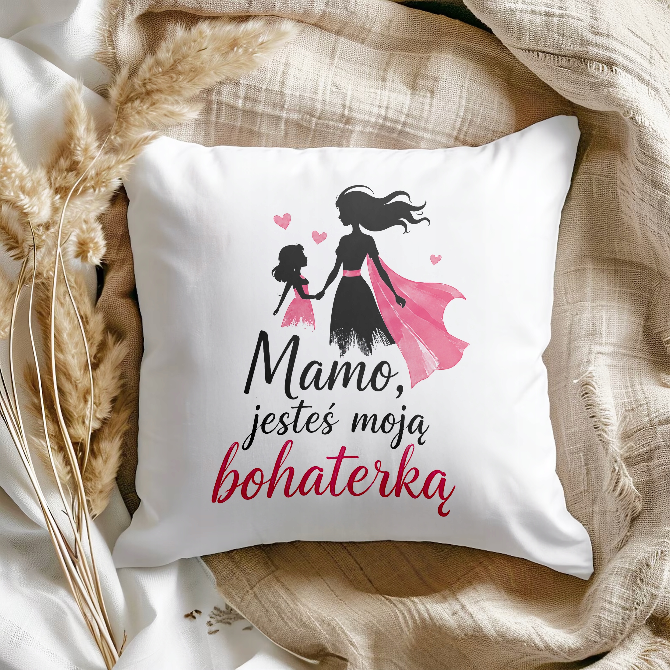Poduszka dla mamy 38x38cm prezent na Dzień Matki piękny upominek dla mamy