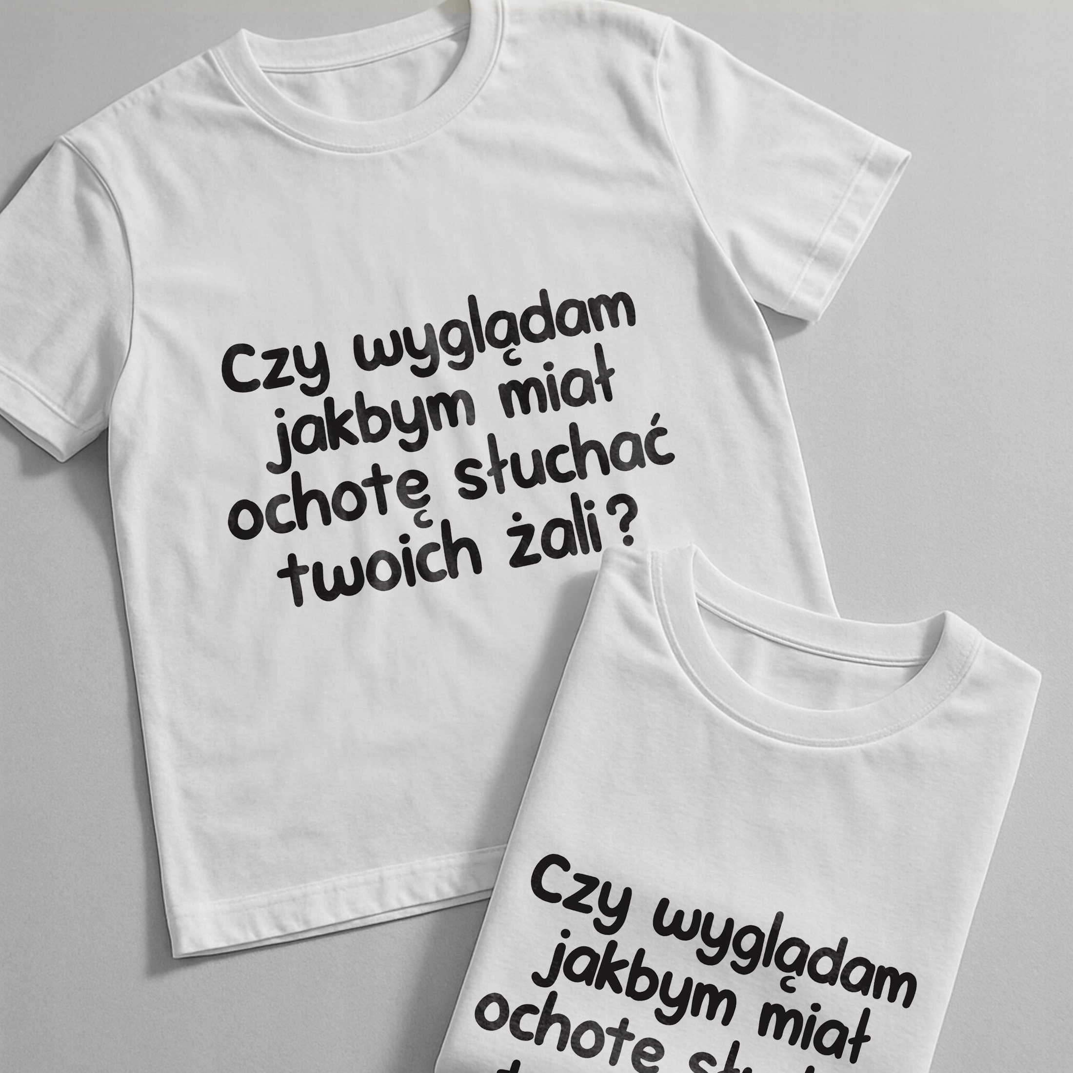 Koszulka biała męska Czy Wyglądam Jakbym Miał Ochotę Prezent