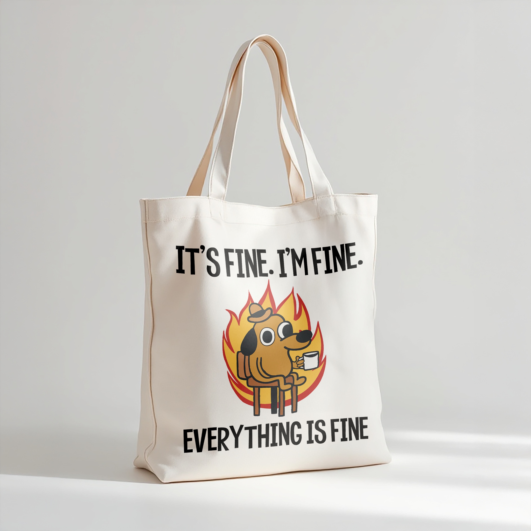 Torba bawełniana premium It’s Fine I’m Fine Mem Zabawny Prezent