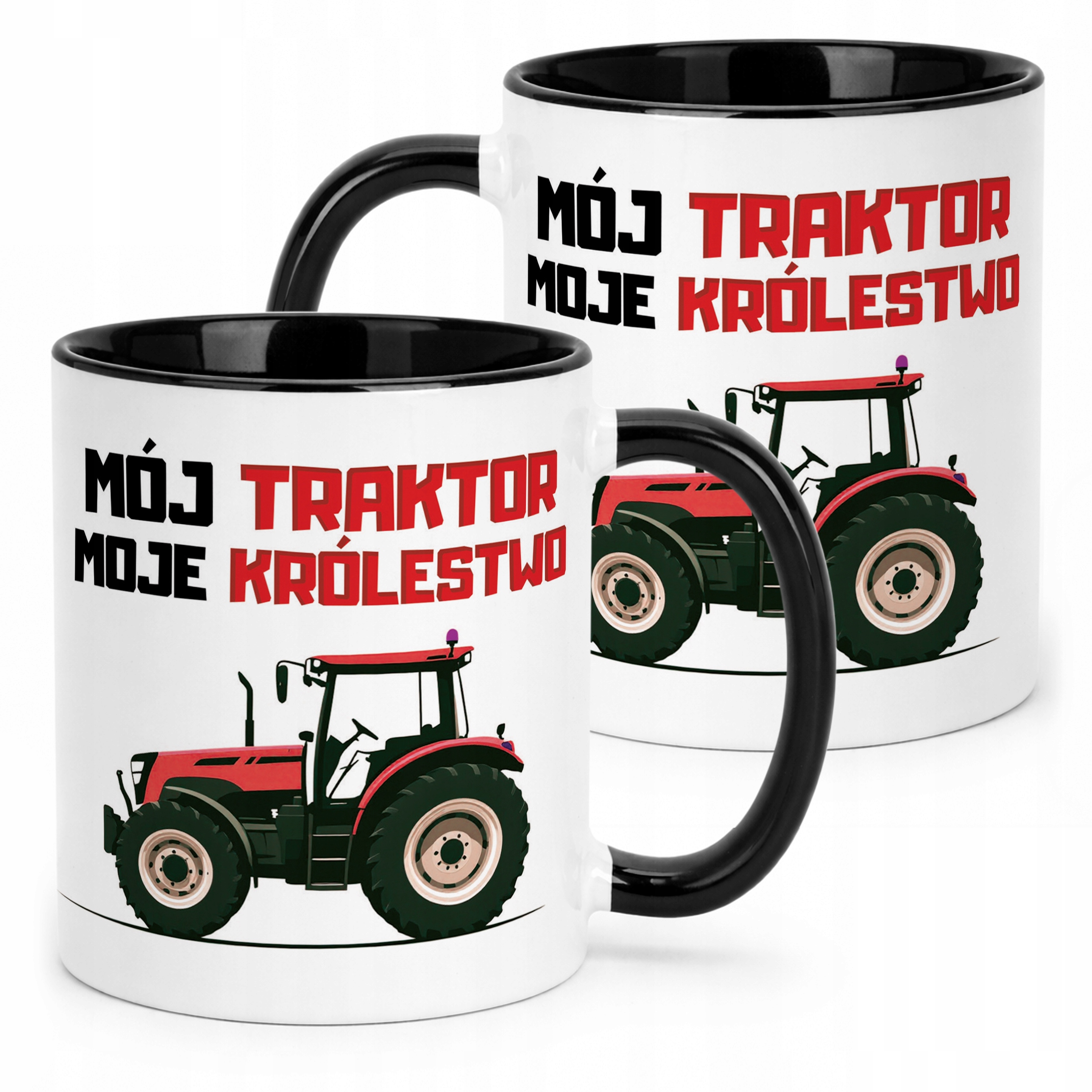 Kubek Czarny Rolnik Dla Rolnika Traktor Zabawny Prezent Upominek