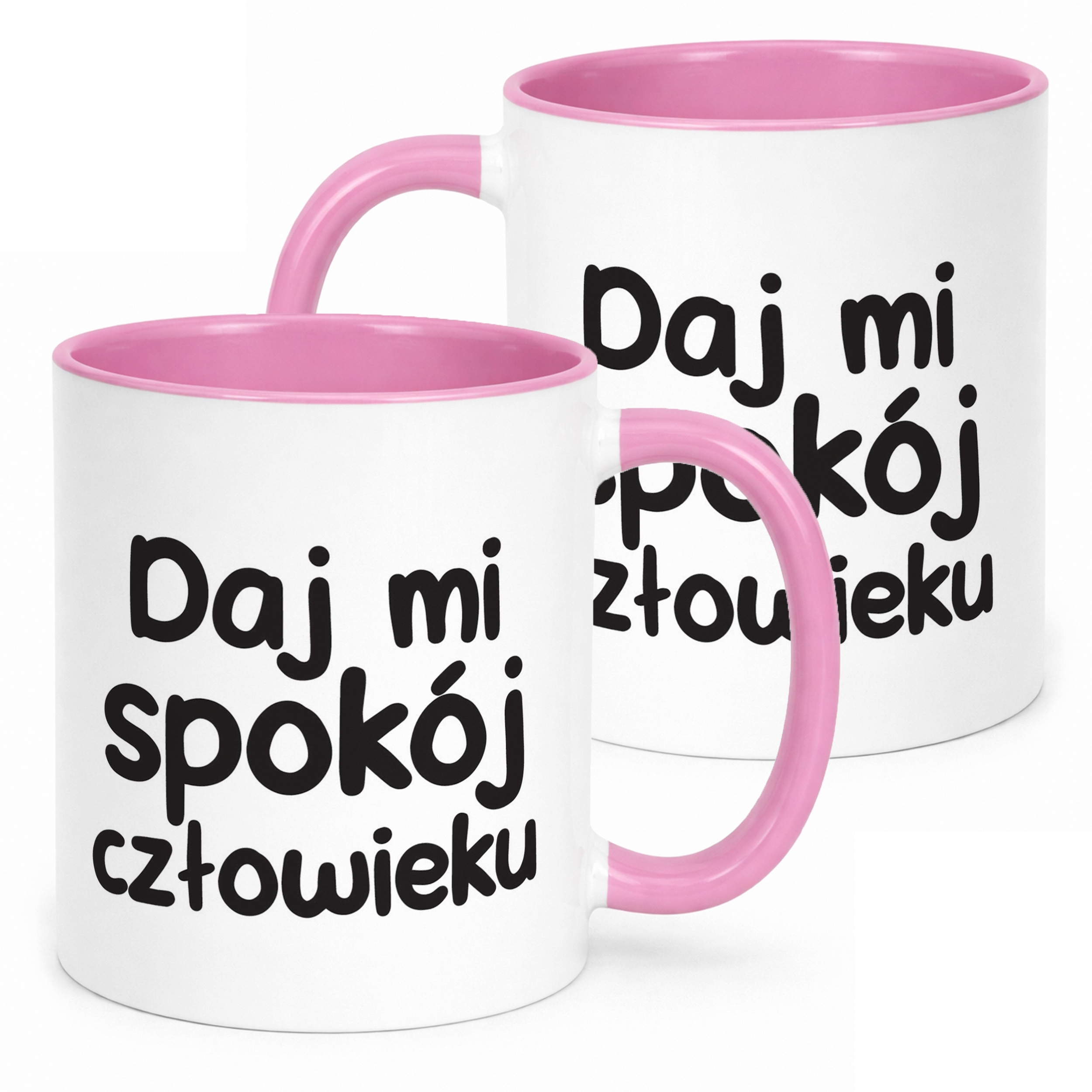 Kubek Różowy Daj Mi Spokój Człowieku Śmieszny Zabawny Prezent