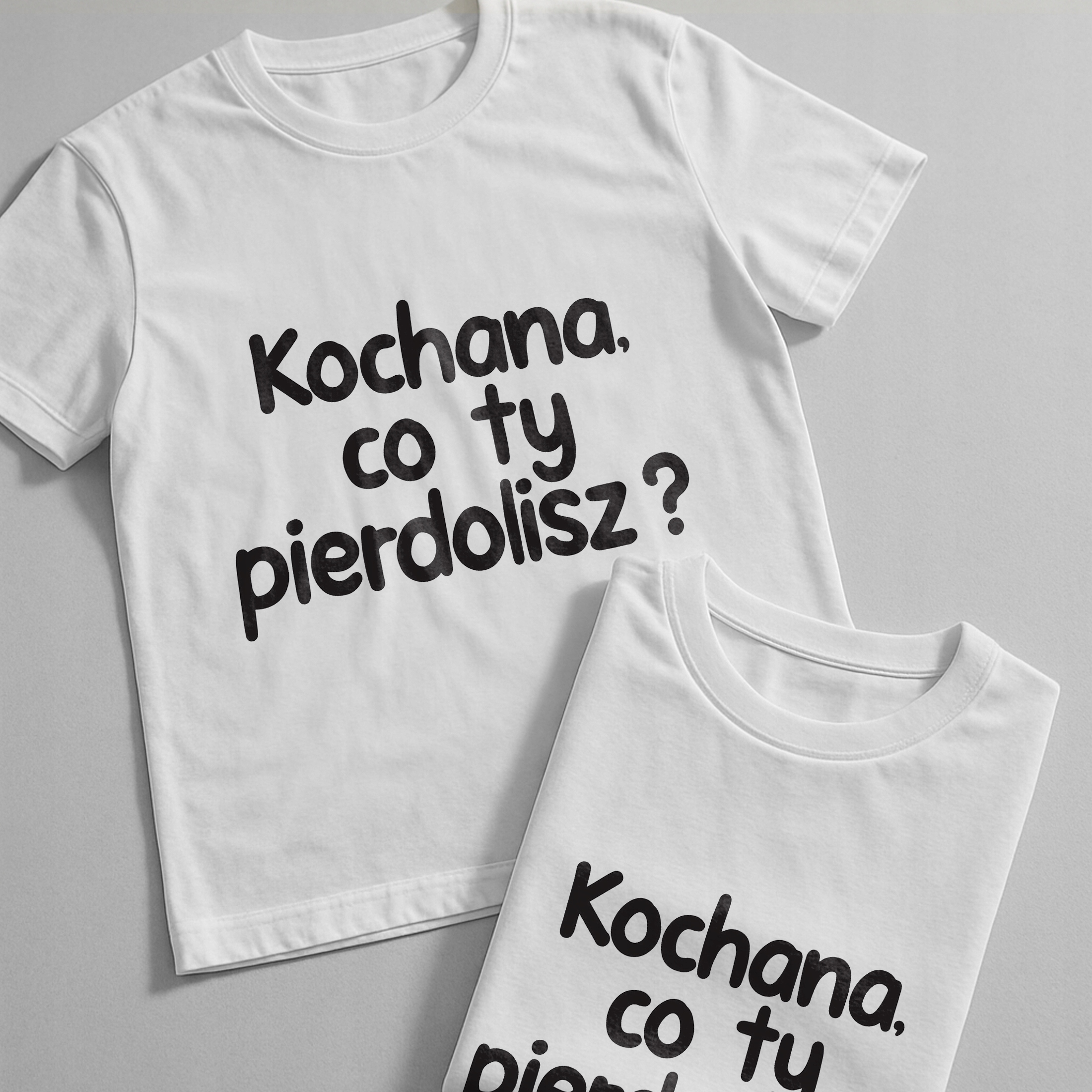 Koszulka biała męska Kochana Co Ty Pie***lisz Zabawny Prezent r. 3XL