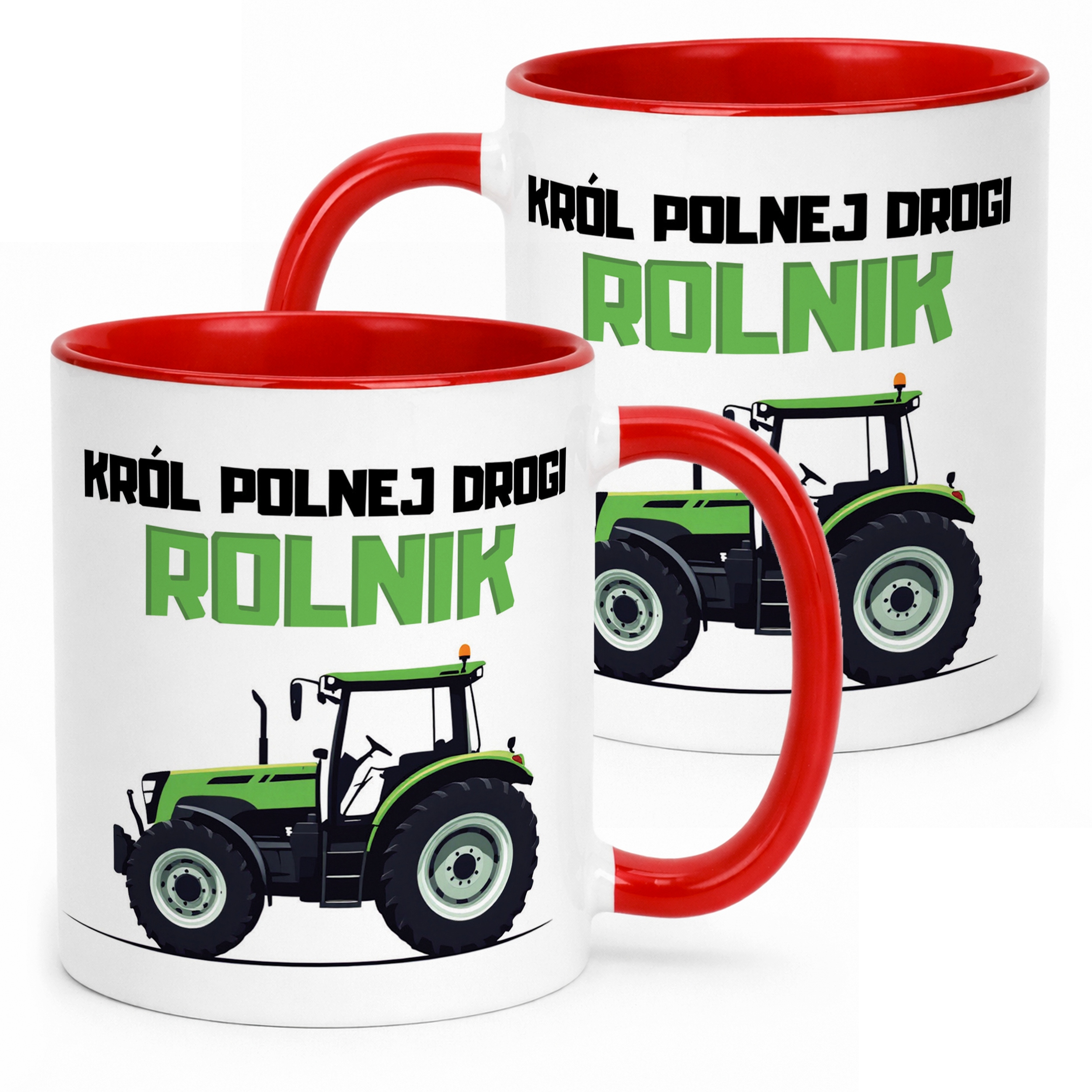 Kubek Czerwony Rolnik Dla Rolnika Traktor Zabawny Prezent Upominek