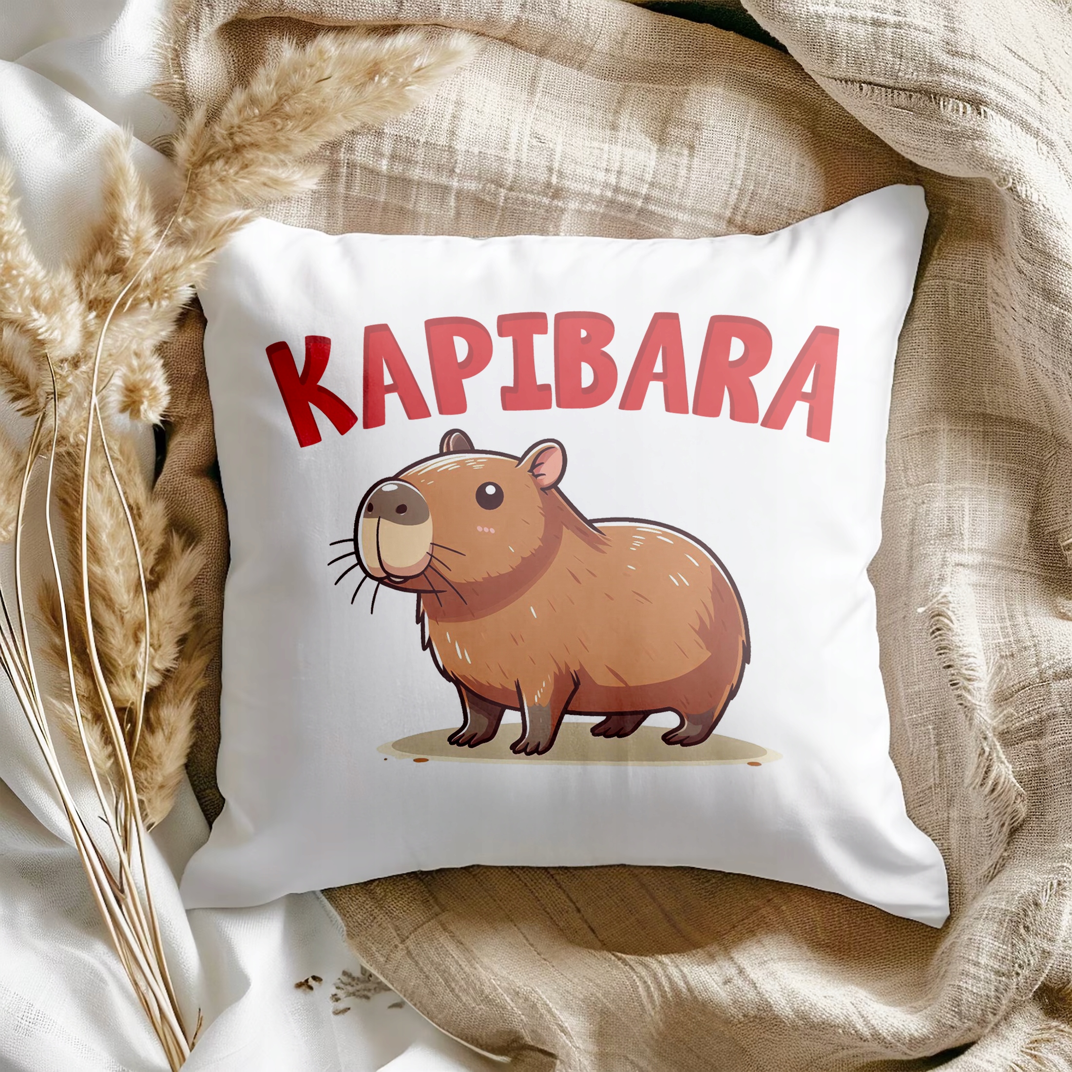 Poduszka 38x38cm Kapibara Capybara Zwierzak Dla Dzieci Prezent
