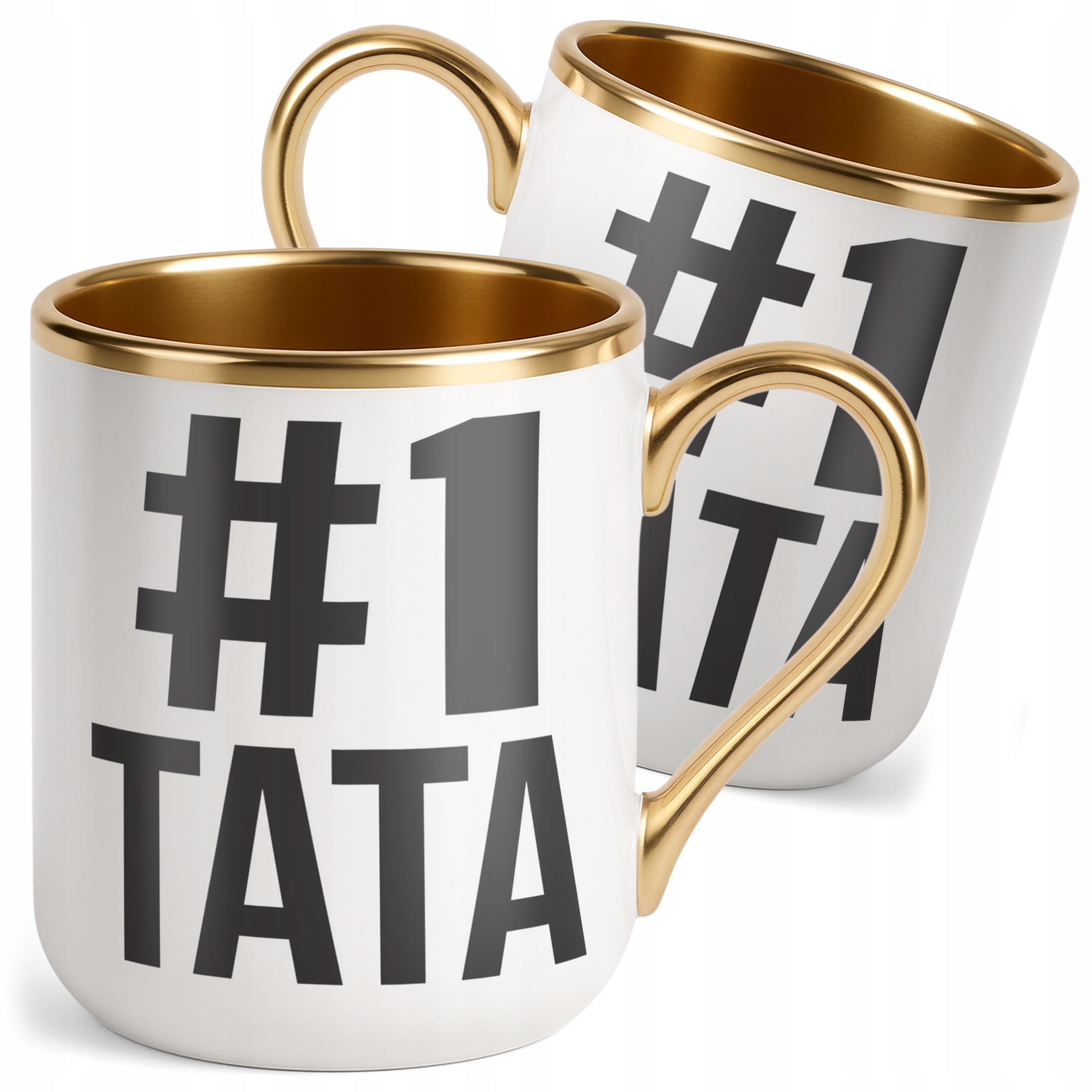 Kubek Premium Złoty Dzień Ojca 1# TATA Prezent Upominek Dla Taty