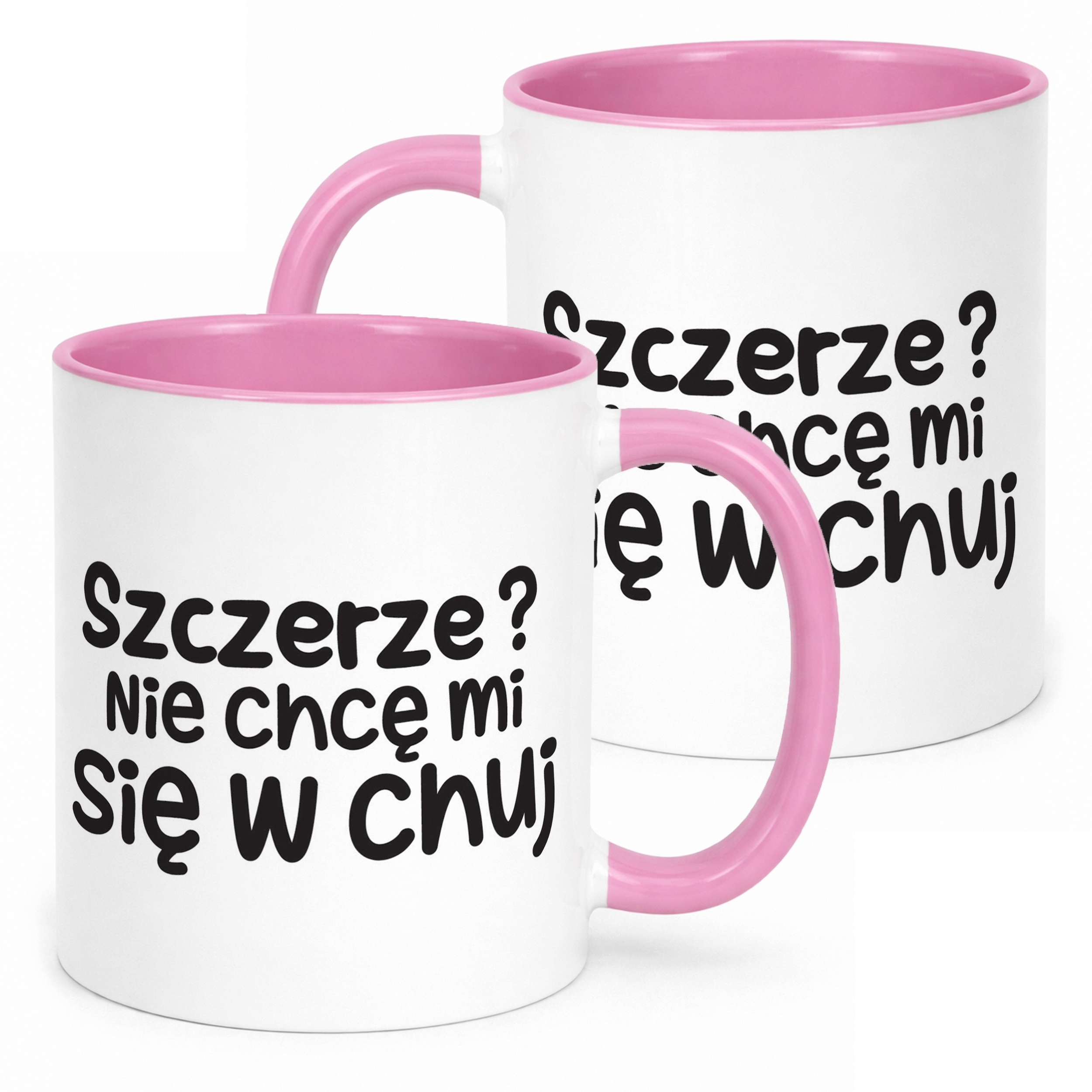 Kubek Różowy Szczerze Nie Chcę Mi Się Śmieszny Zabawny Prezent