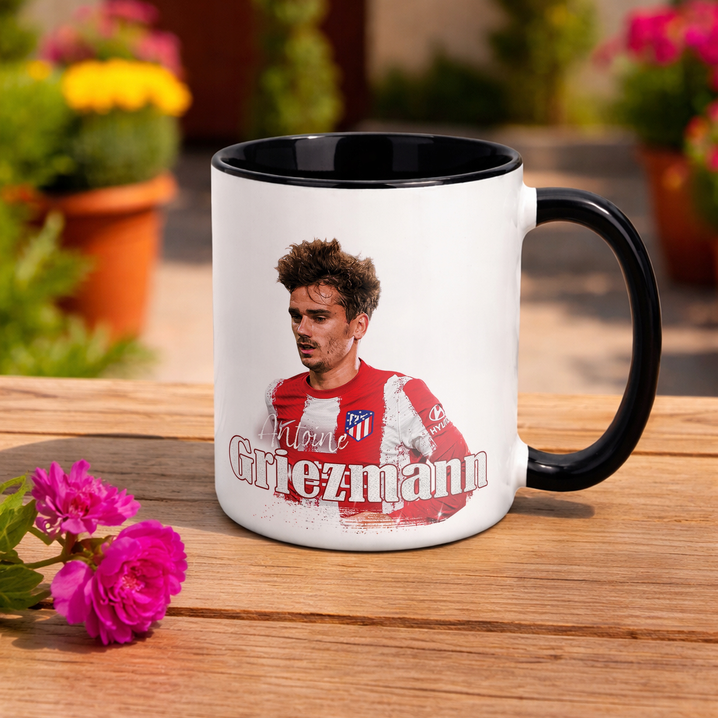 Kubek Czarny Antoine Griezmann dla kibiców Atlético Madryt Prezent