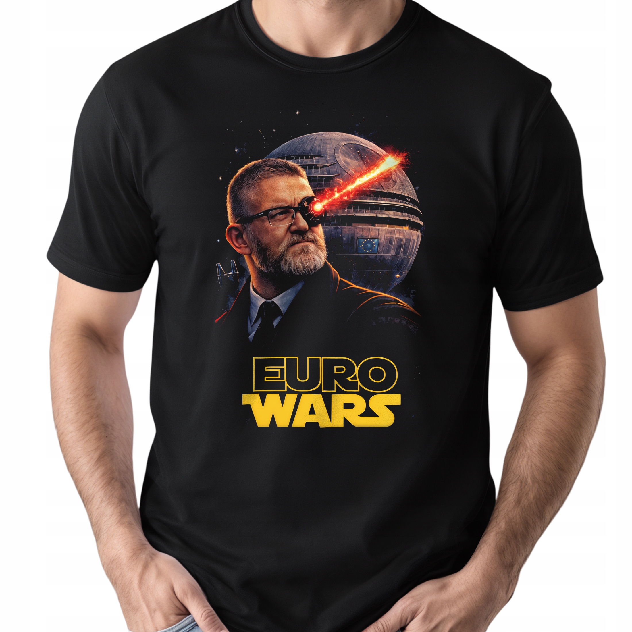 Koszulka czarna męska Grzegorz Braun Gwiezdne Wojny Star Wars r. 3XL