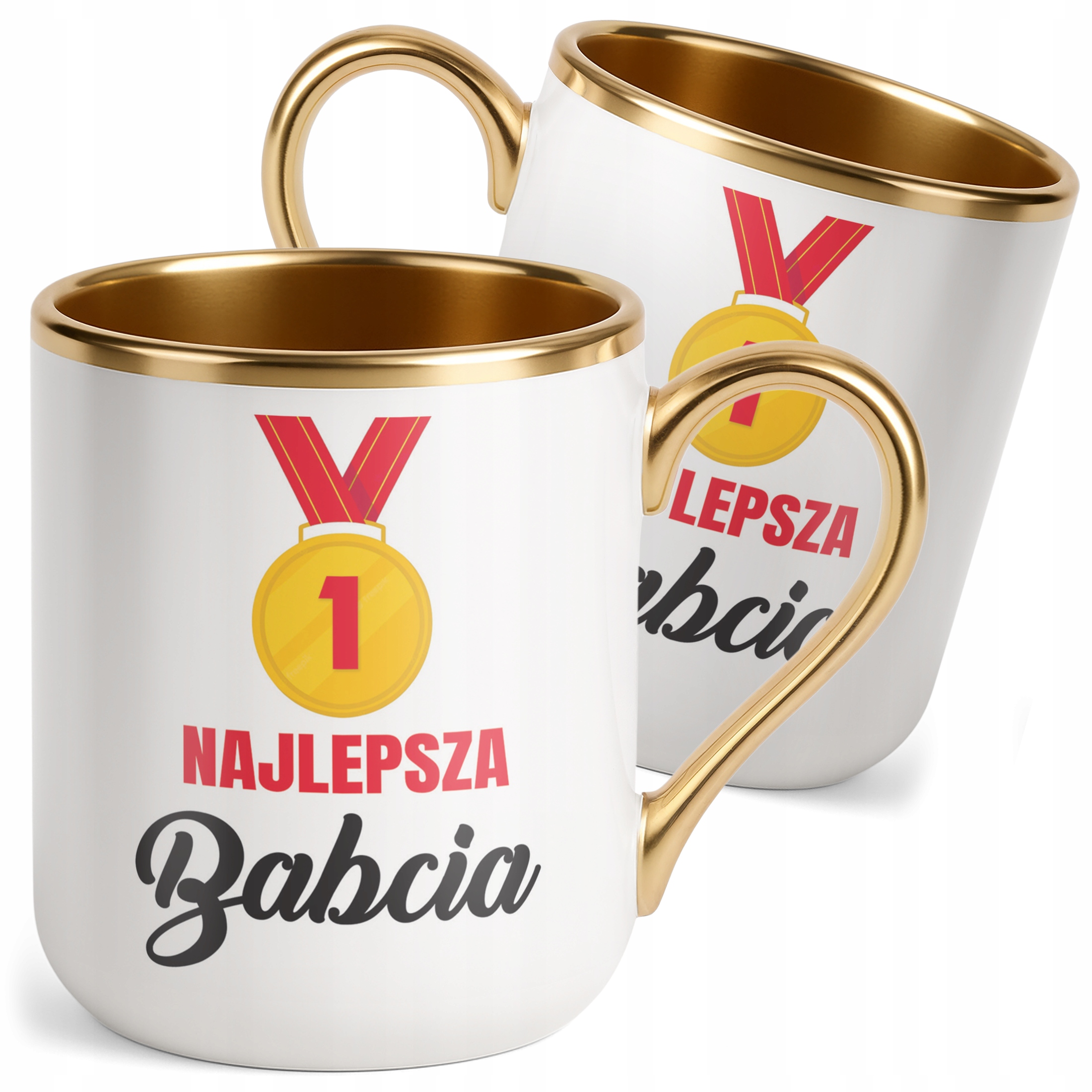 Kubek Premium Złoty Dzień Babci Dla Babci Prezent Upominek