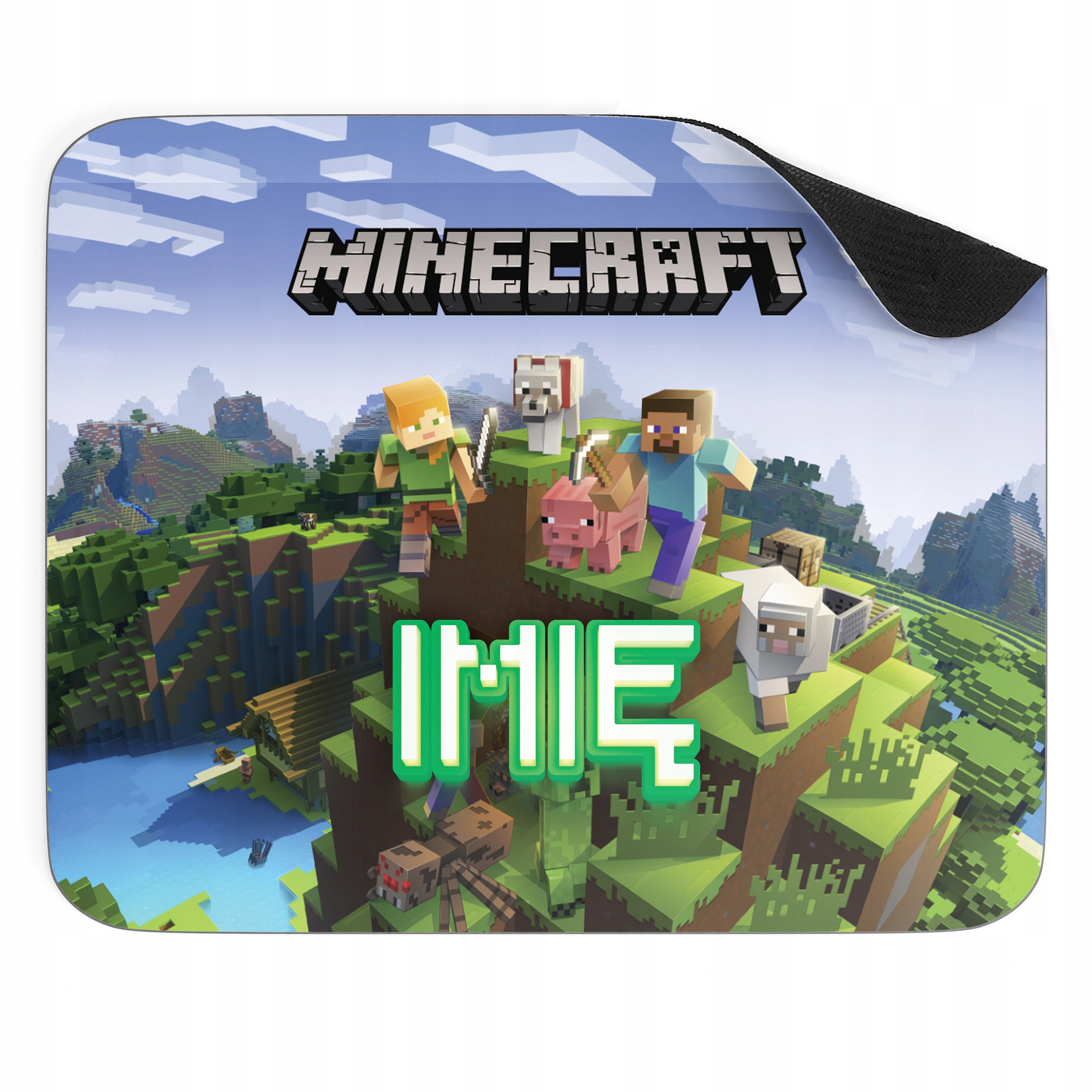 Zestaw Z Imieniem kubek + podkładka pod mysz 22×18 cm MINECRAFT Dla Gracza