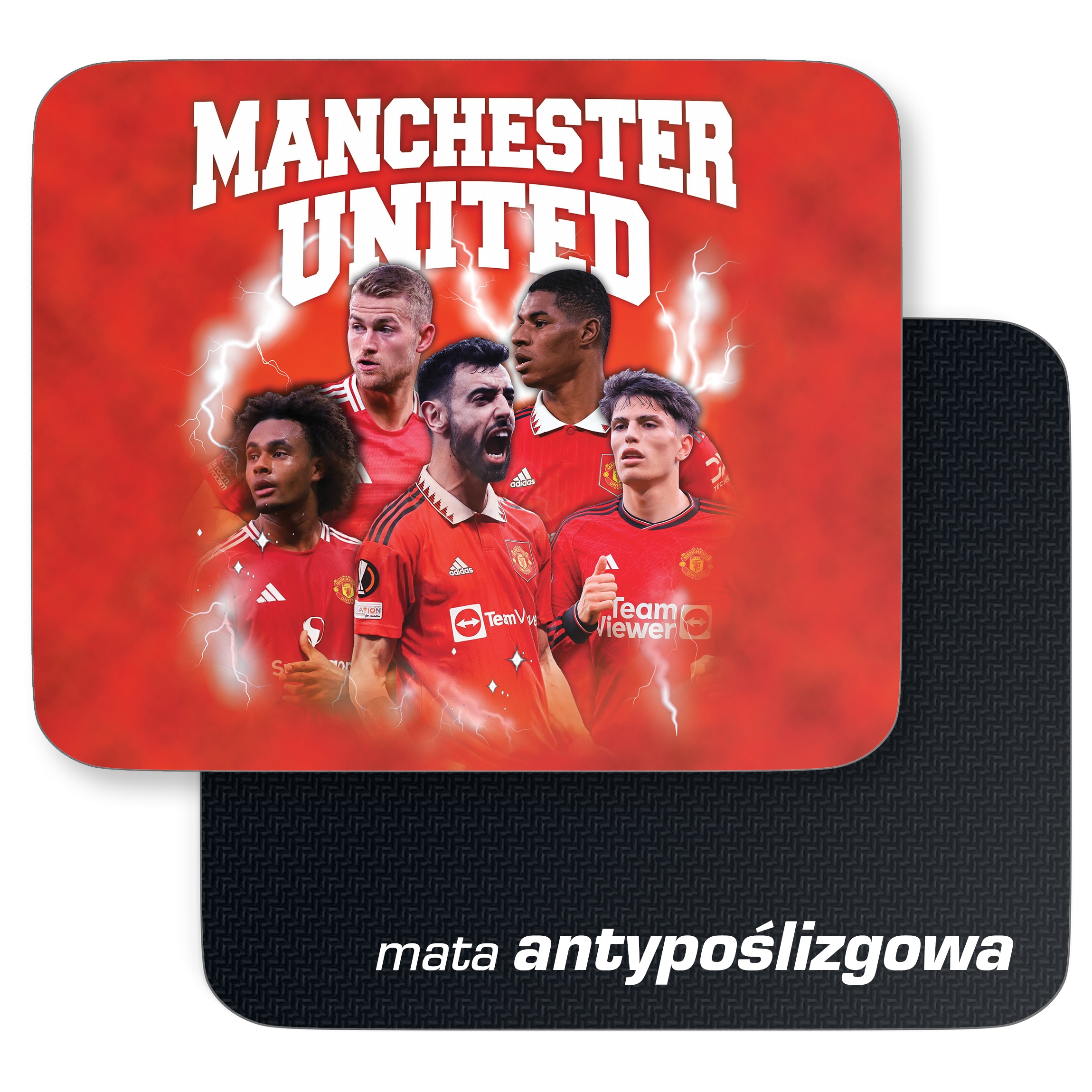 Zestaw Kubek Piłkarski + Podkładka pod mysz Manchester United Fernandes