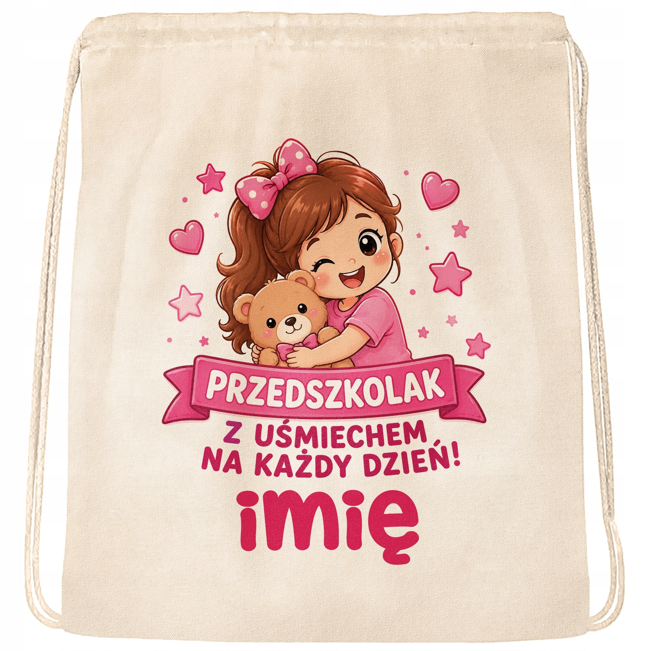 Zestaw Personalizowany Plecak Worek Kubek Czerwony Przedszkolak Prezent