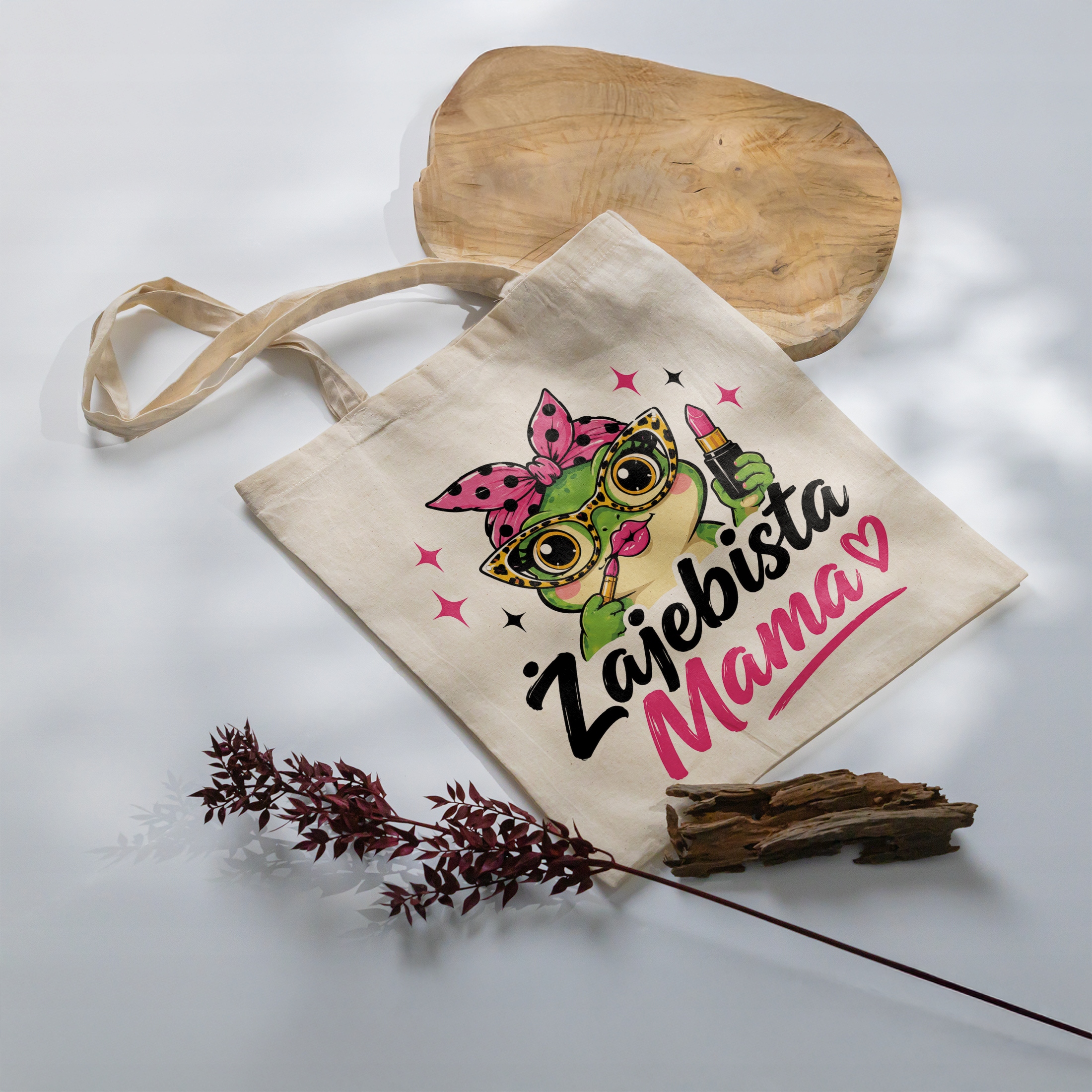 Torba dla mamy bawełniana prezent na Dzień Matki eco upominek dla mamy