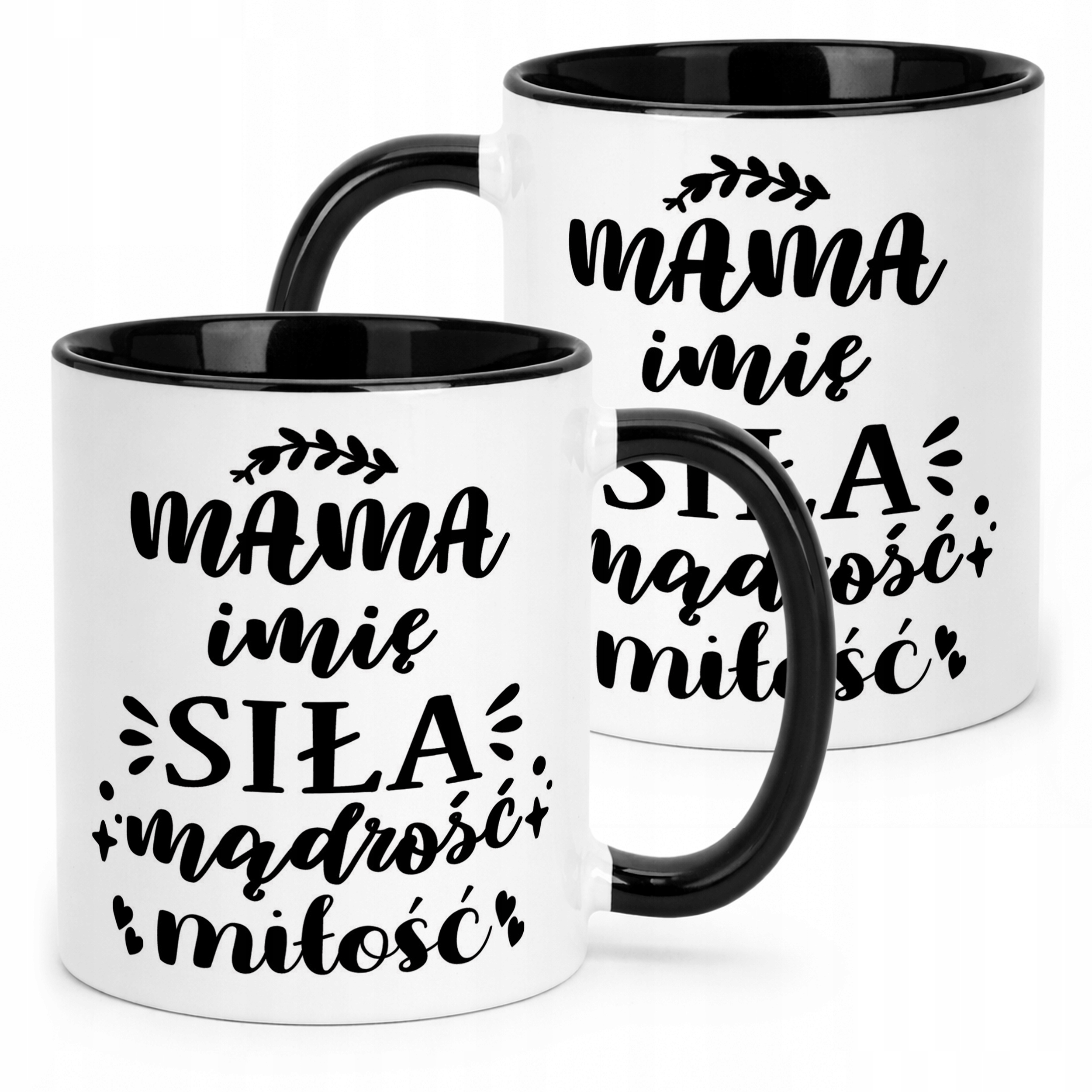 Kubek Czarny Personalizowany Dzień Matki Dla Mamy Prezent Upominek
