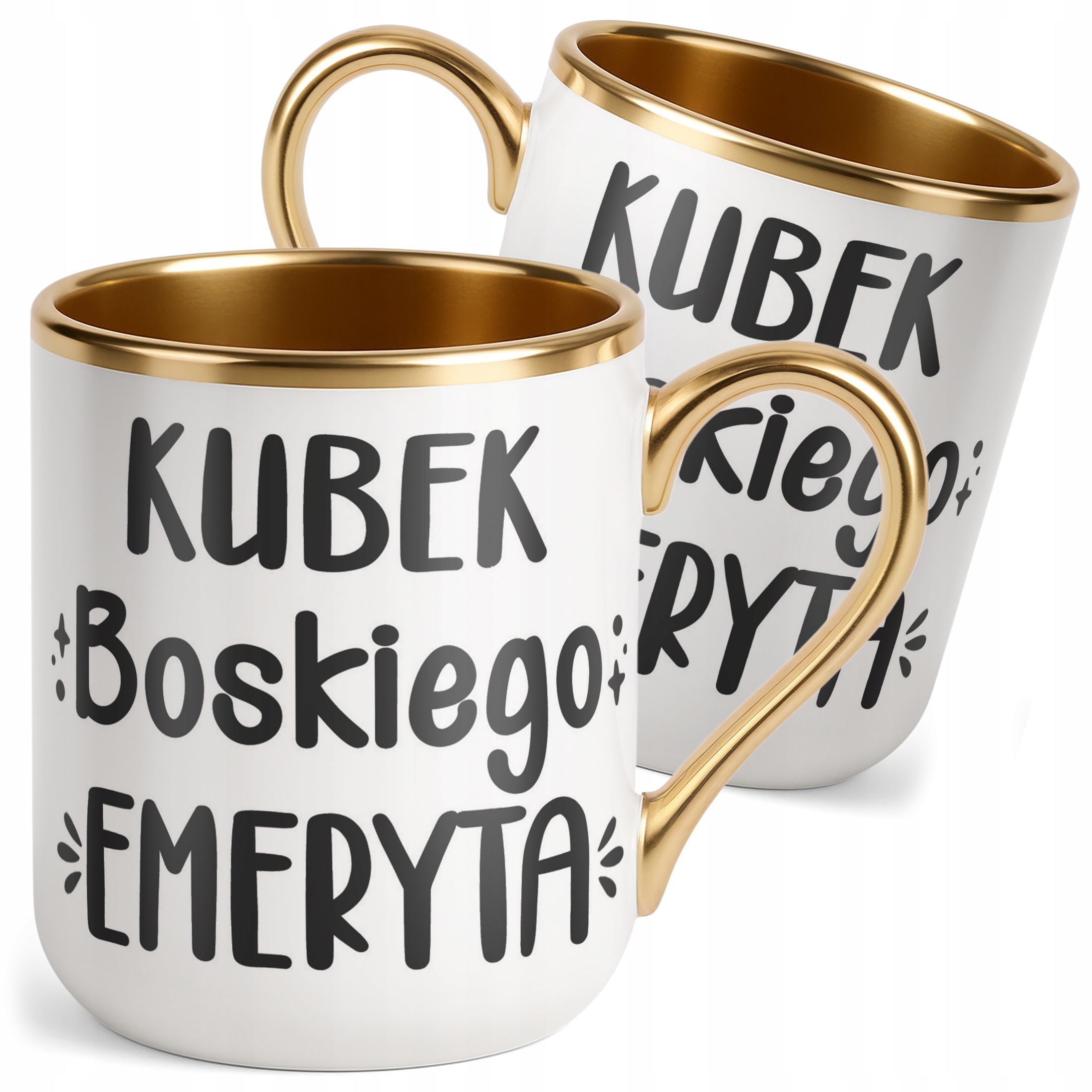 Kubek Premium Złoty Z okazji Emerytury Dla Emeryta Prezent