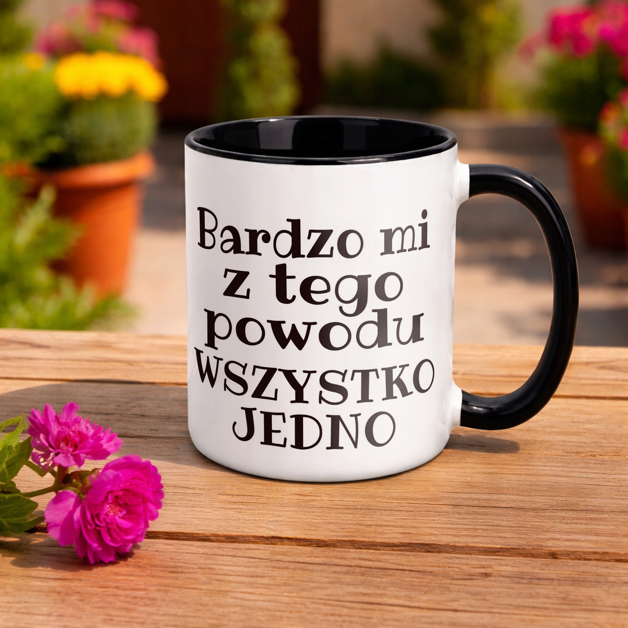 Kubek Czarny Bardzo Mi Z Tego Powodu Śmieszny Zabawny Prezent