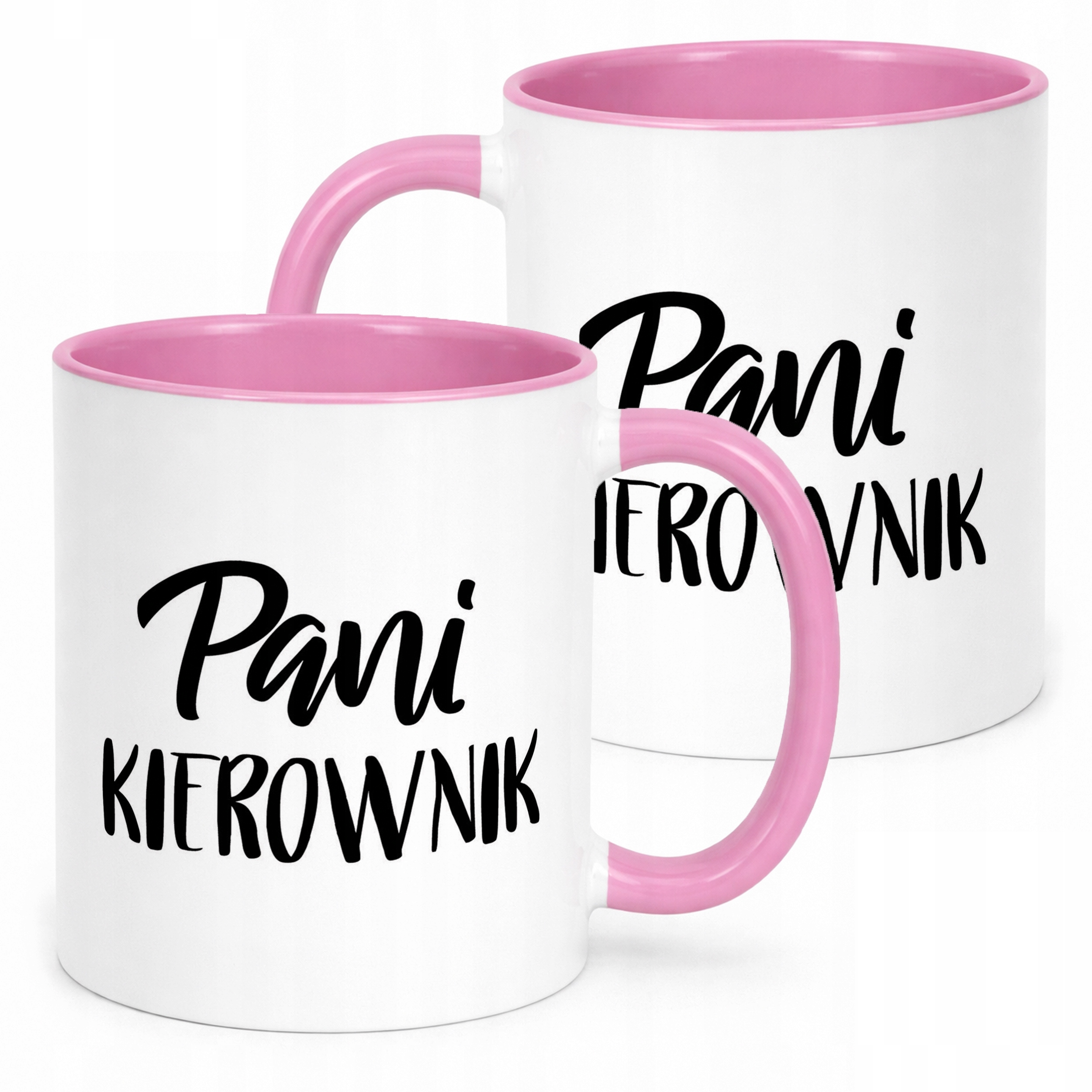 Kubek Różowy Pani Kierownik Dla Kobiety Praca Prezent